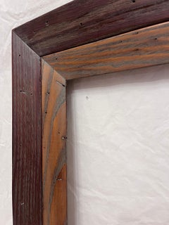 Mid Century American Modernist Two Tone Wormy Chestnut Picture Frame 20 x 16