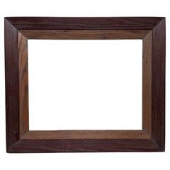 Mid Century American Modernist Two Tone Wormy Chestnut Picture Frame 20 x 16