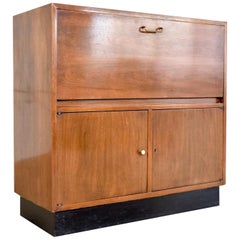 Mid Century American of Martinsville Dania Collection Backlit Bar Cabinet Cart