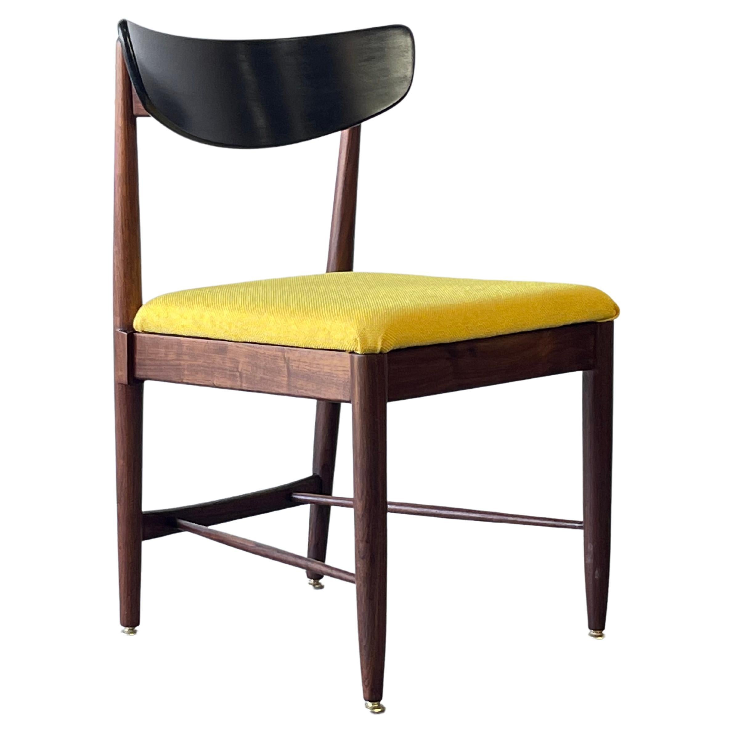 Midcentury American of Martinsville Dania Walnut Desk Chair by Merton Gershun For Sale