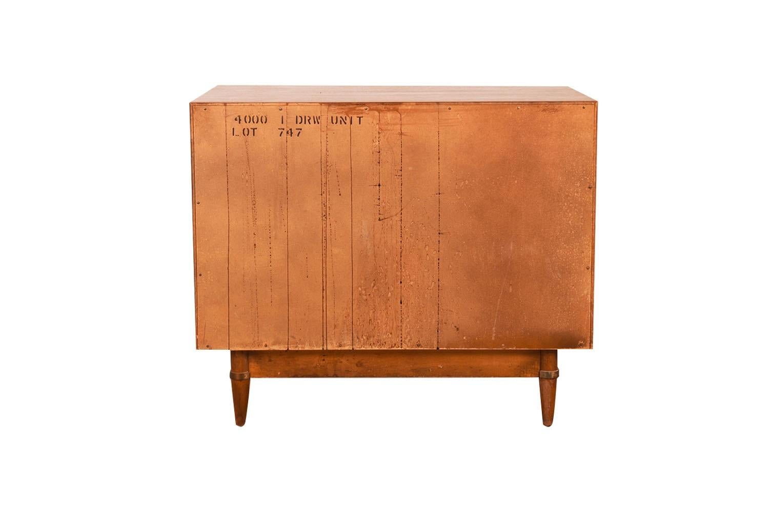 Mid-Century Modern Mid-Century American of Martinsville Louvered Bachelors Chest  For Sale