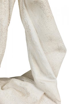 Midcentury American Plaster Drapery Table Lamp