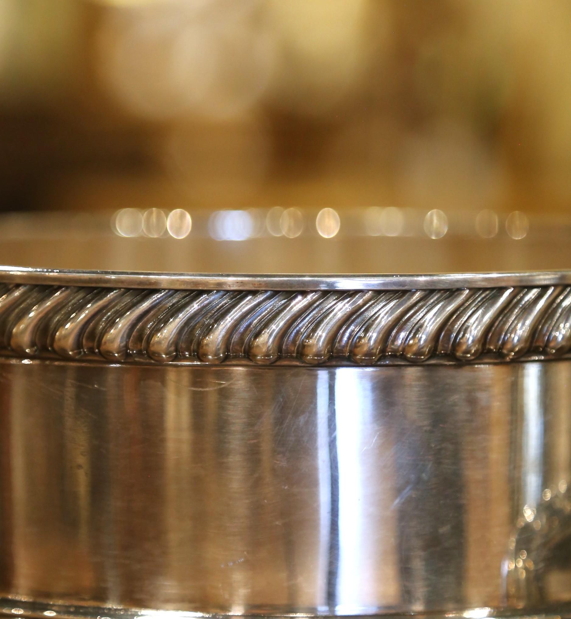 Secchiello da champagne in argento e bronzo americano di metà secolo di Gorham In condizioni ottime in vendita a Dallas, TX