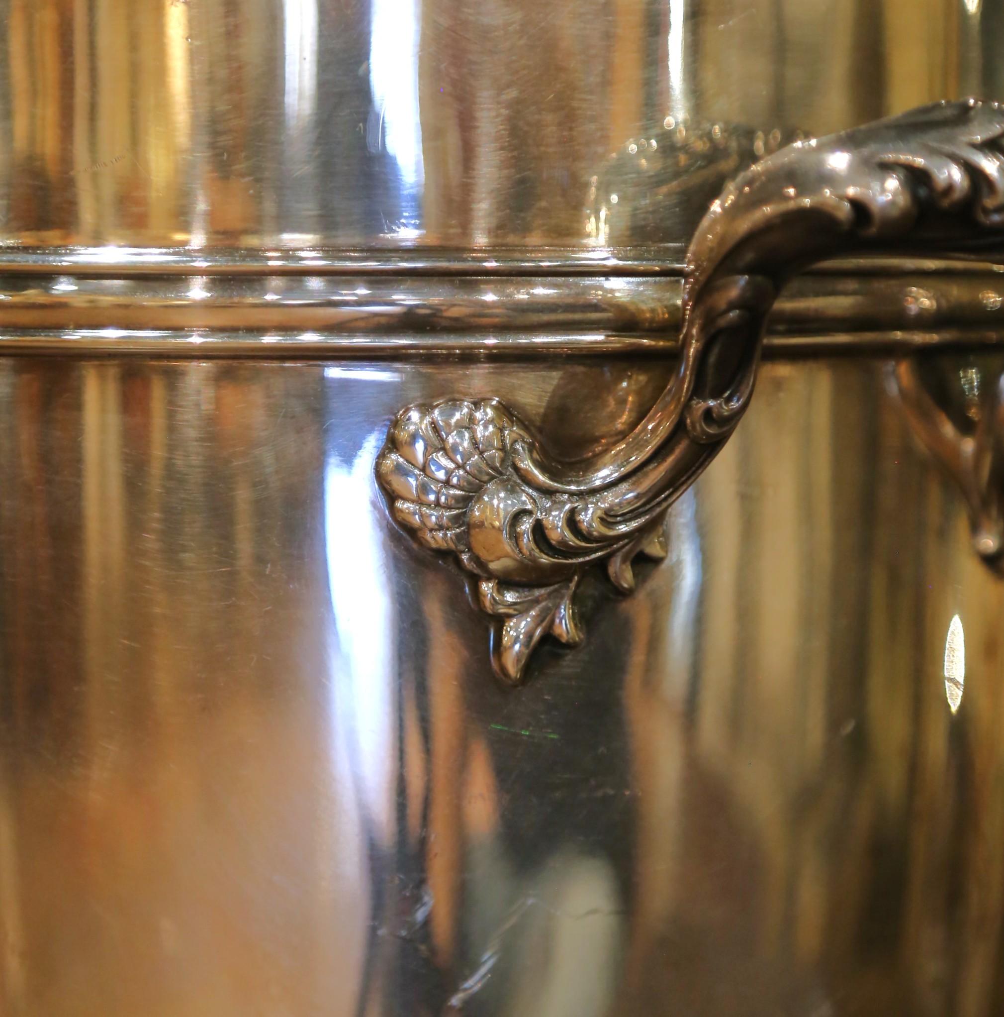 Secchiello da champagne in argento e bronzo americano di metà secolo di Gorham in vendita 1