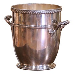 Mid-Century American Silver over Bronze Champagne Bucket by Gorham