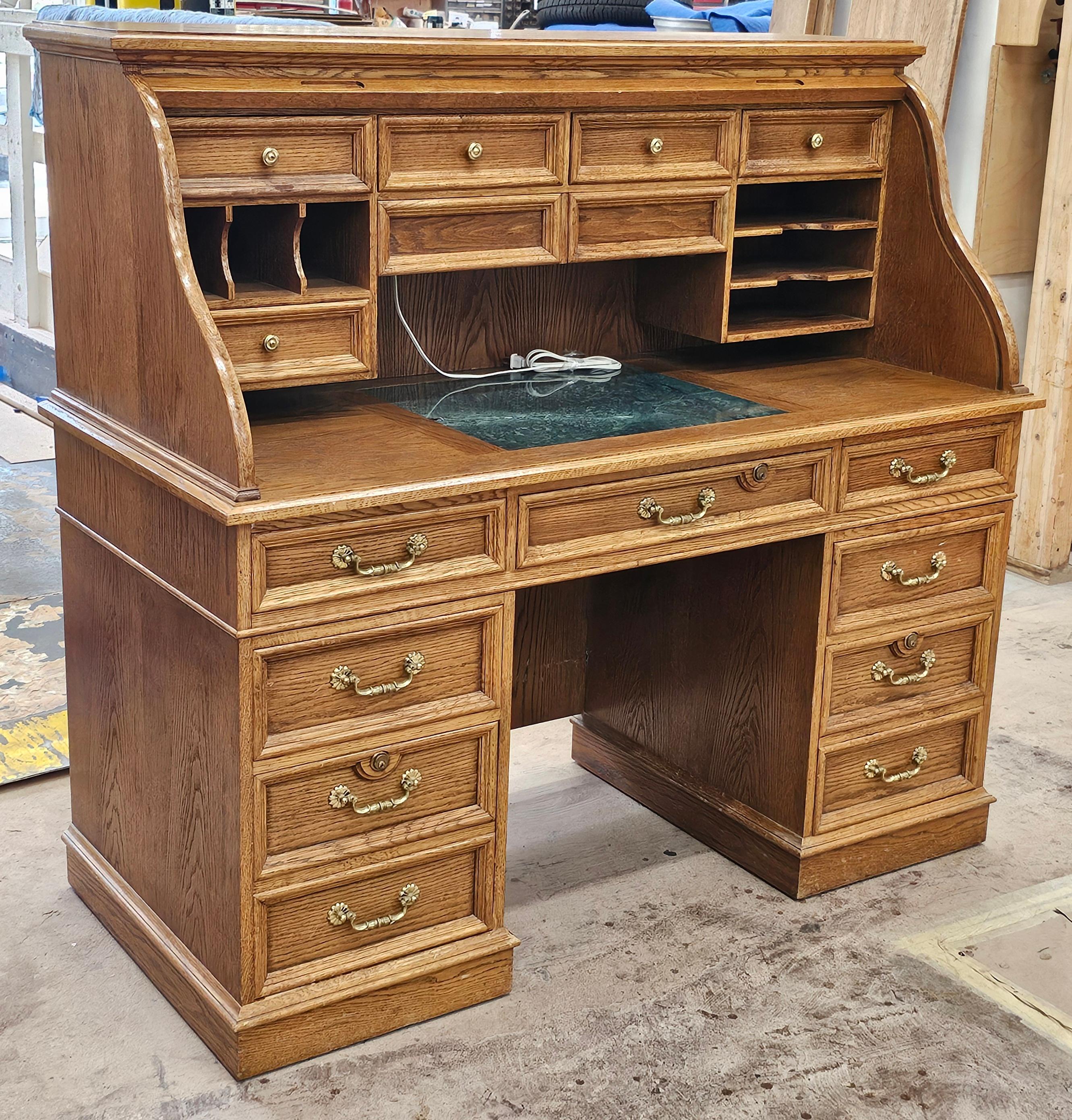 Mid Century American Solid Oak 