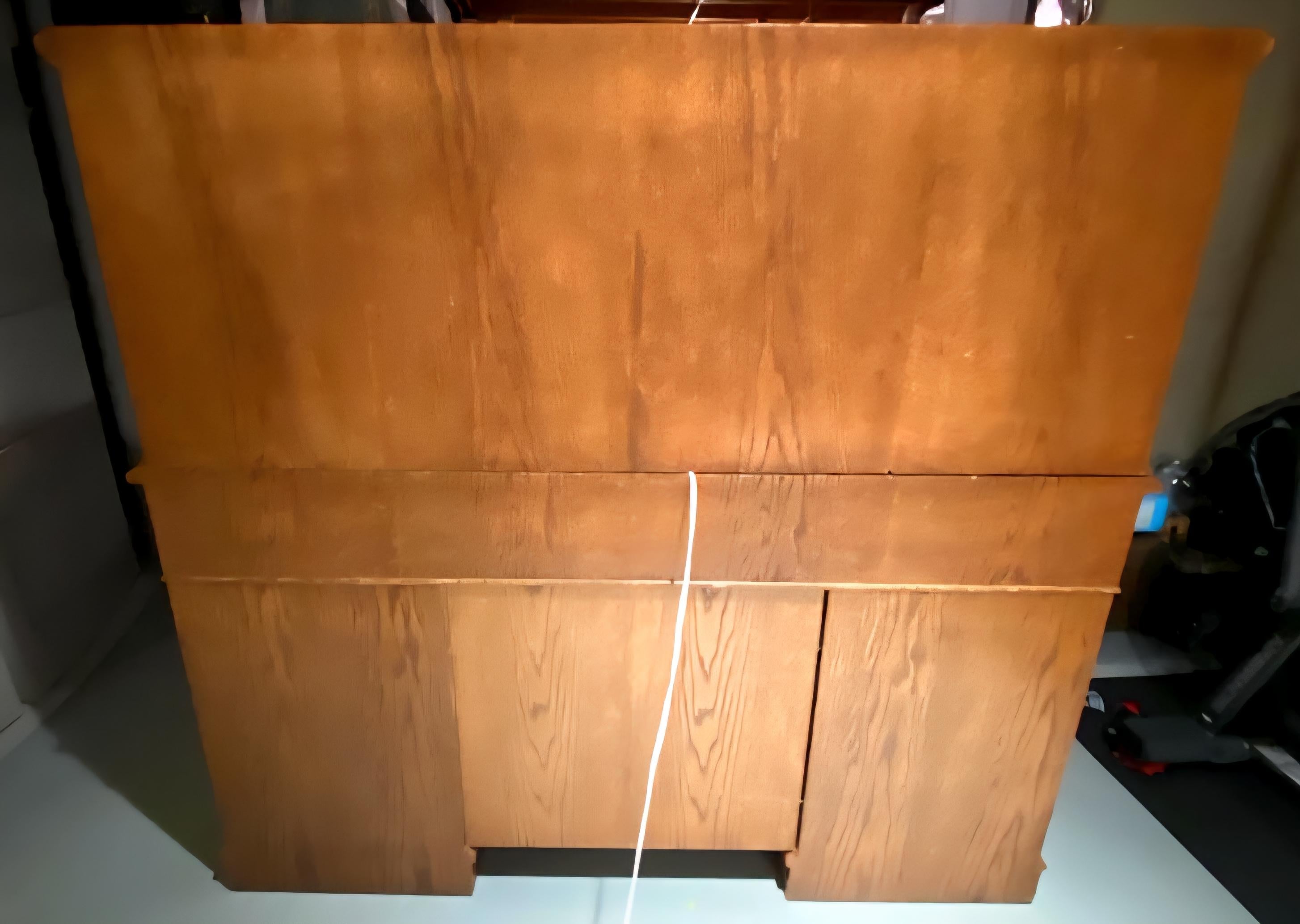 Mid Century American Solid Oak S Roll Top Front Desk For Sale 7