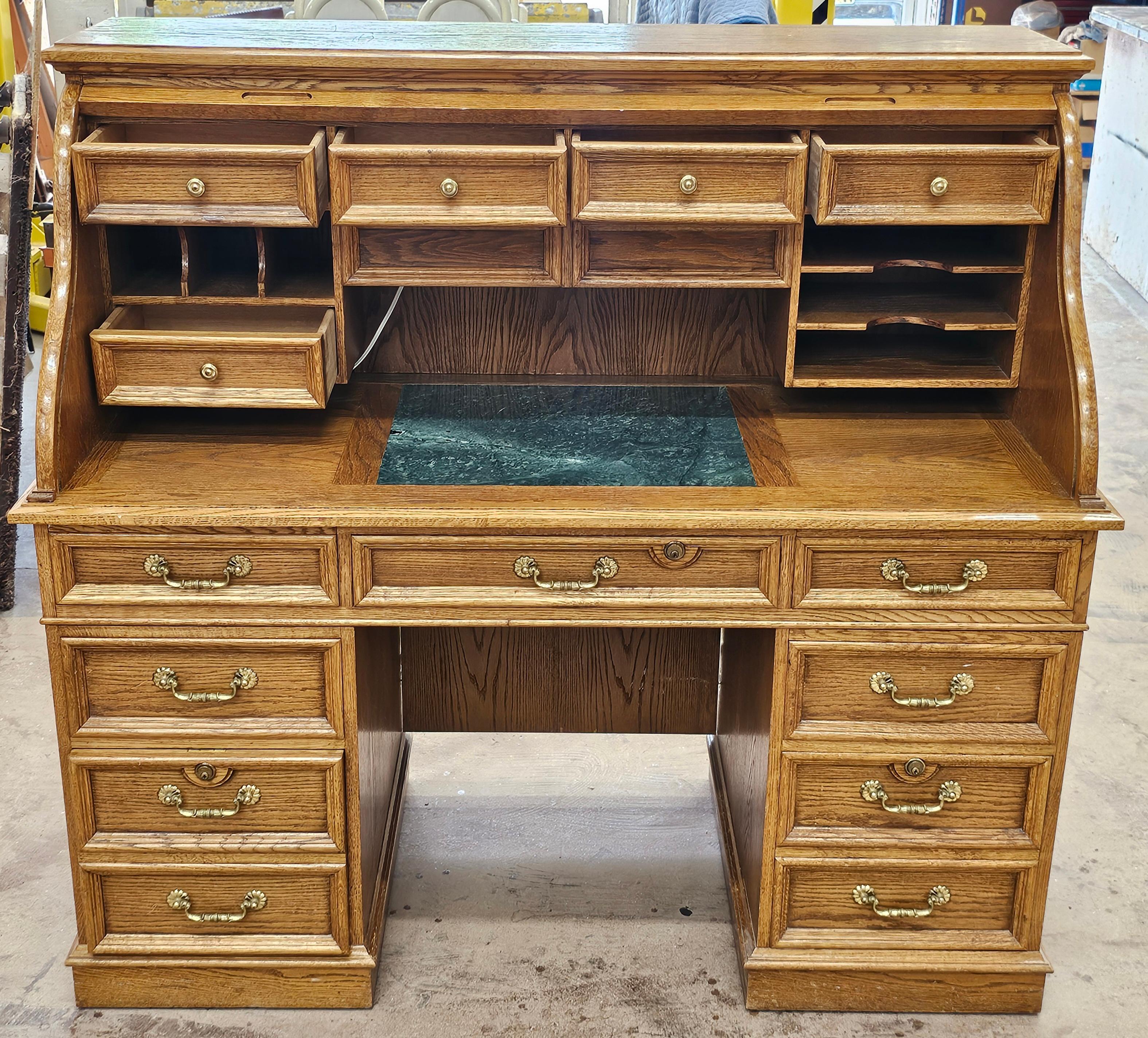 Stained Mid Century American Solid Oak 