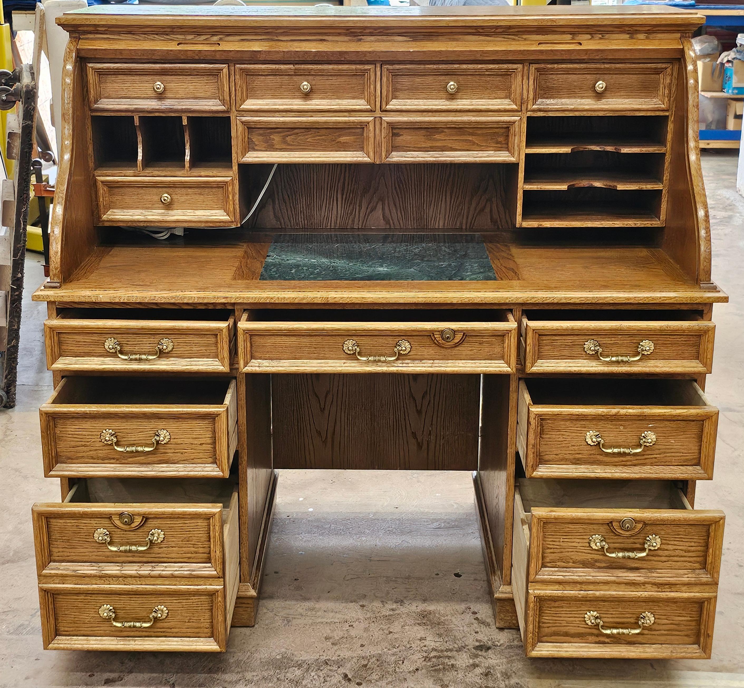 Mid Century American Solid Oak 