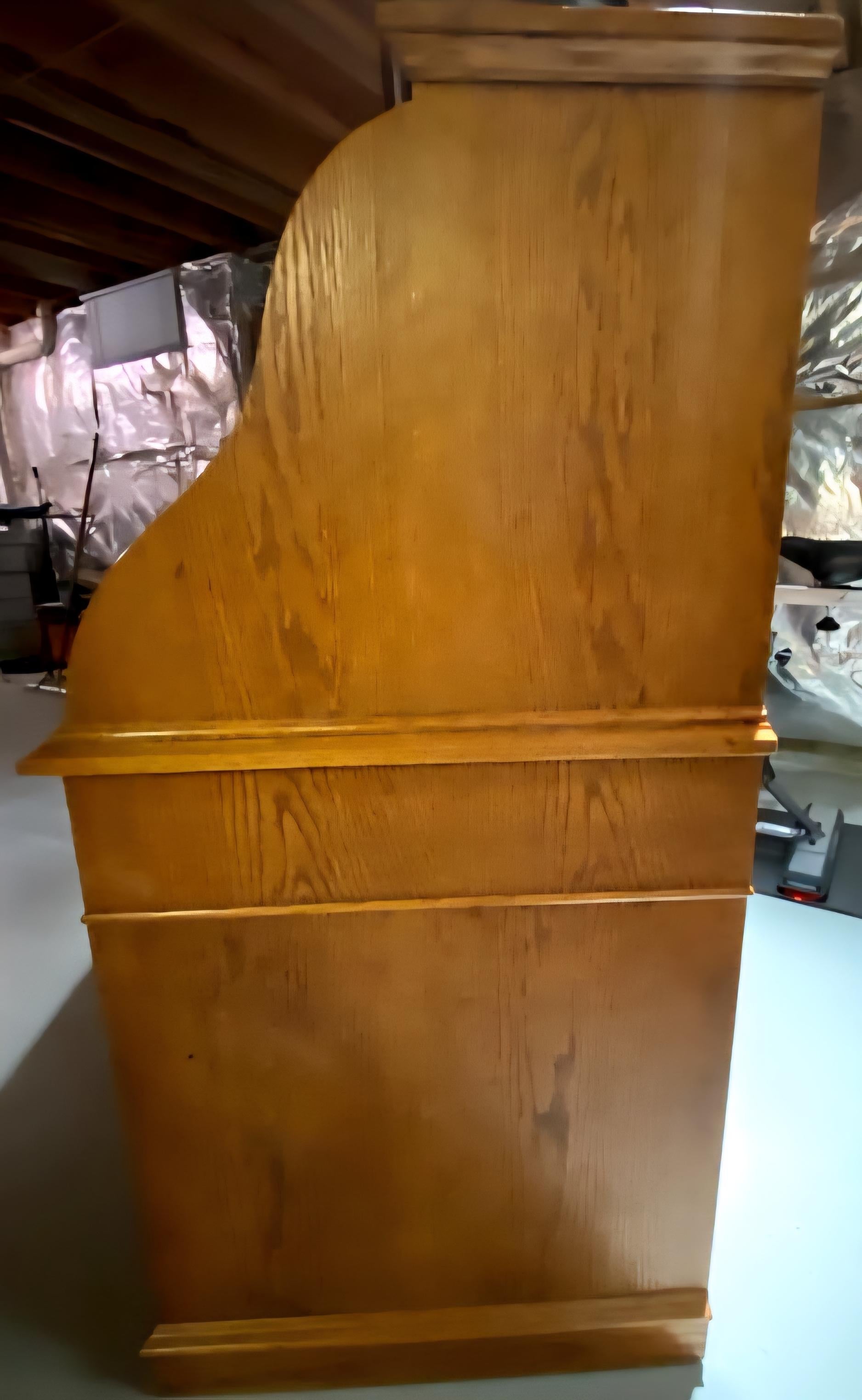 Mid Century American Solid Oak S Roll Top Front Desk For Sale 2