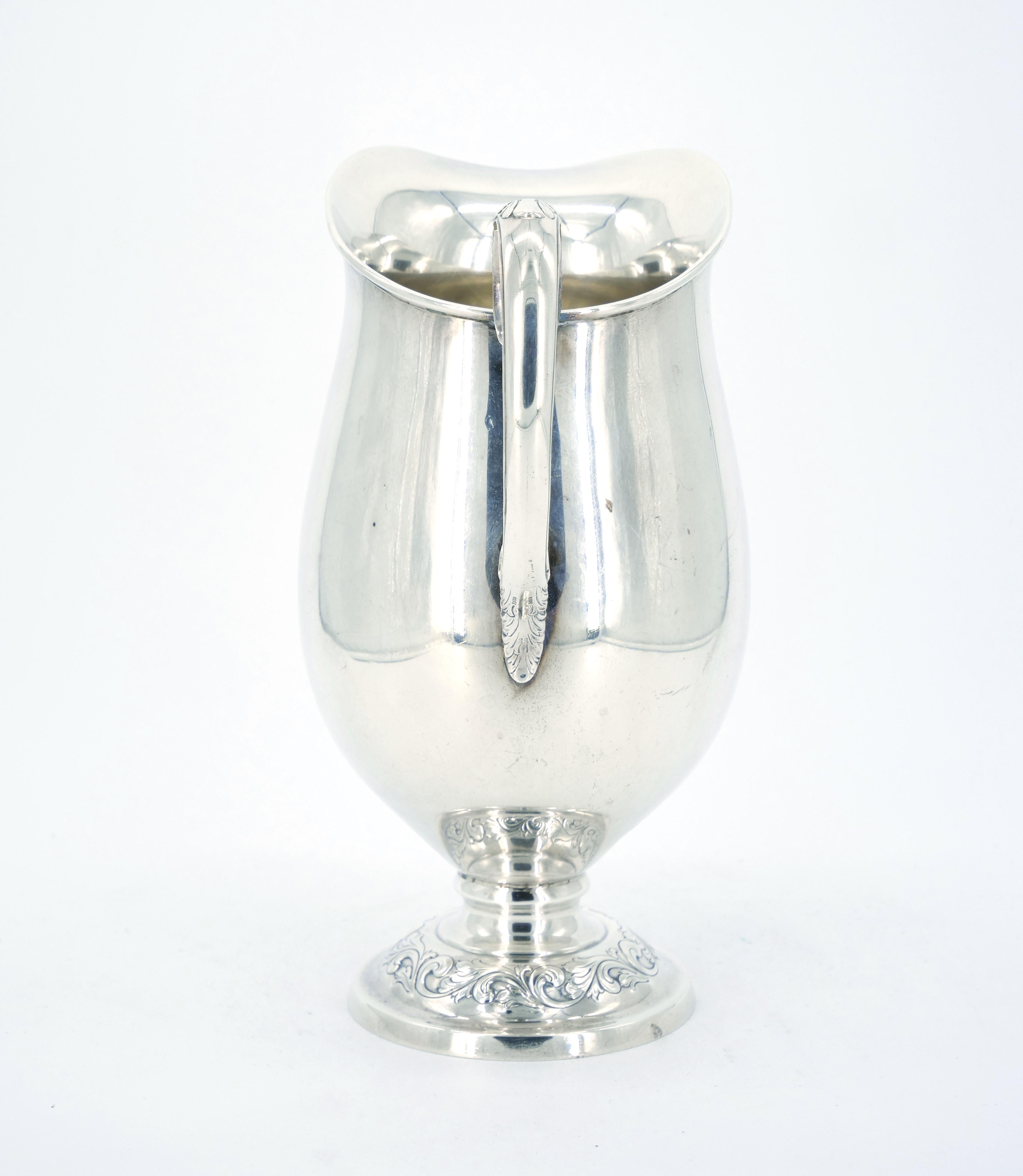 Mid-Century Modern Midcentury American Sterling Silver Water Pitcher For Sale