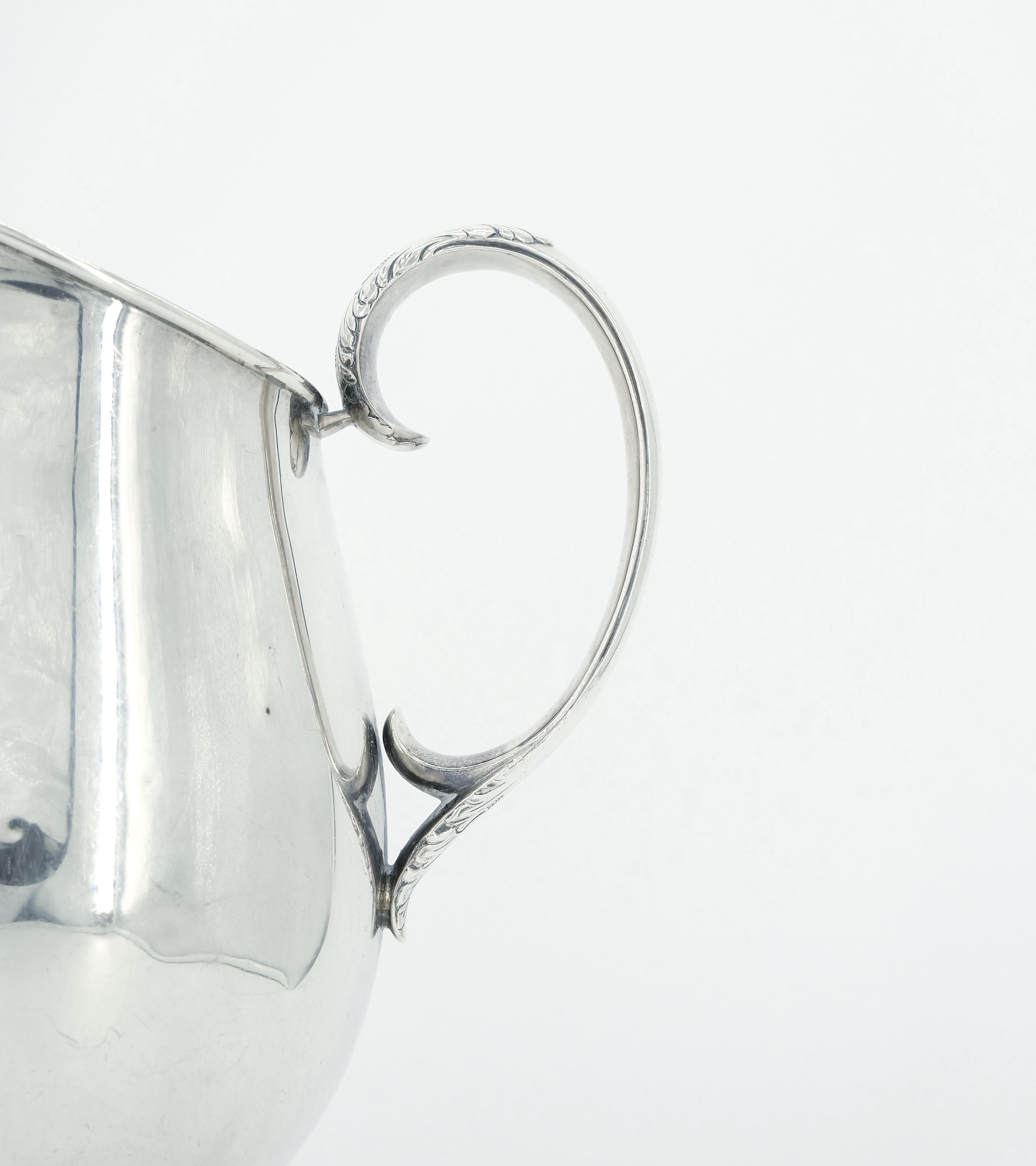 Midcentury American Sterling Silver Water Pitcher For Sale 2