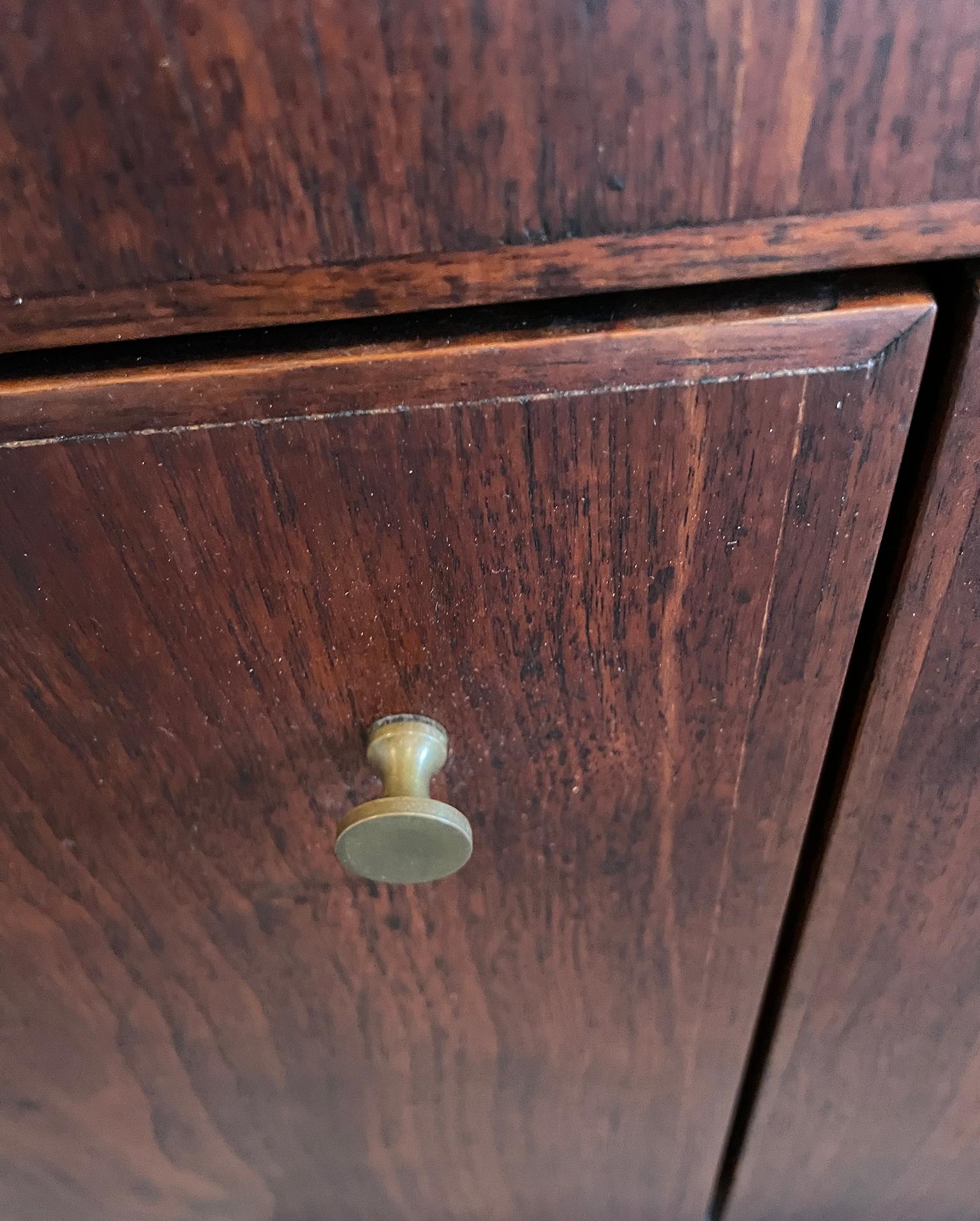 Armario Mid Century American Studio Craft Tapa Gruesa de Pizarra Nogal Negro 2