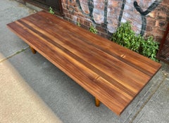 Mid century American Studio Craft Walnut Bench or Coffee Table