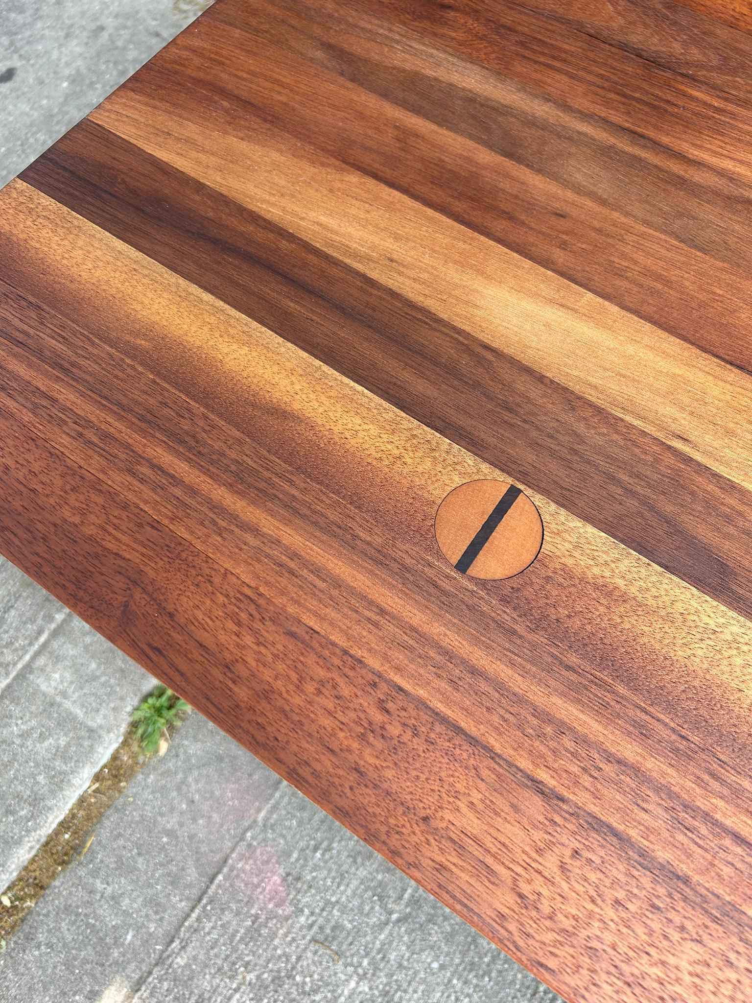 Mid century American Studio Craft Walnut Bench or Coffee Table In Good Condition For Sale In Brooklyn, NY