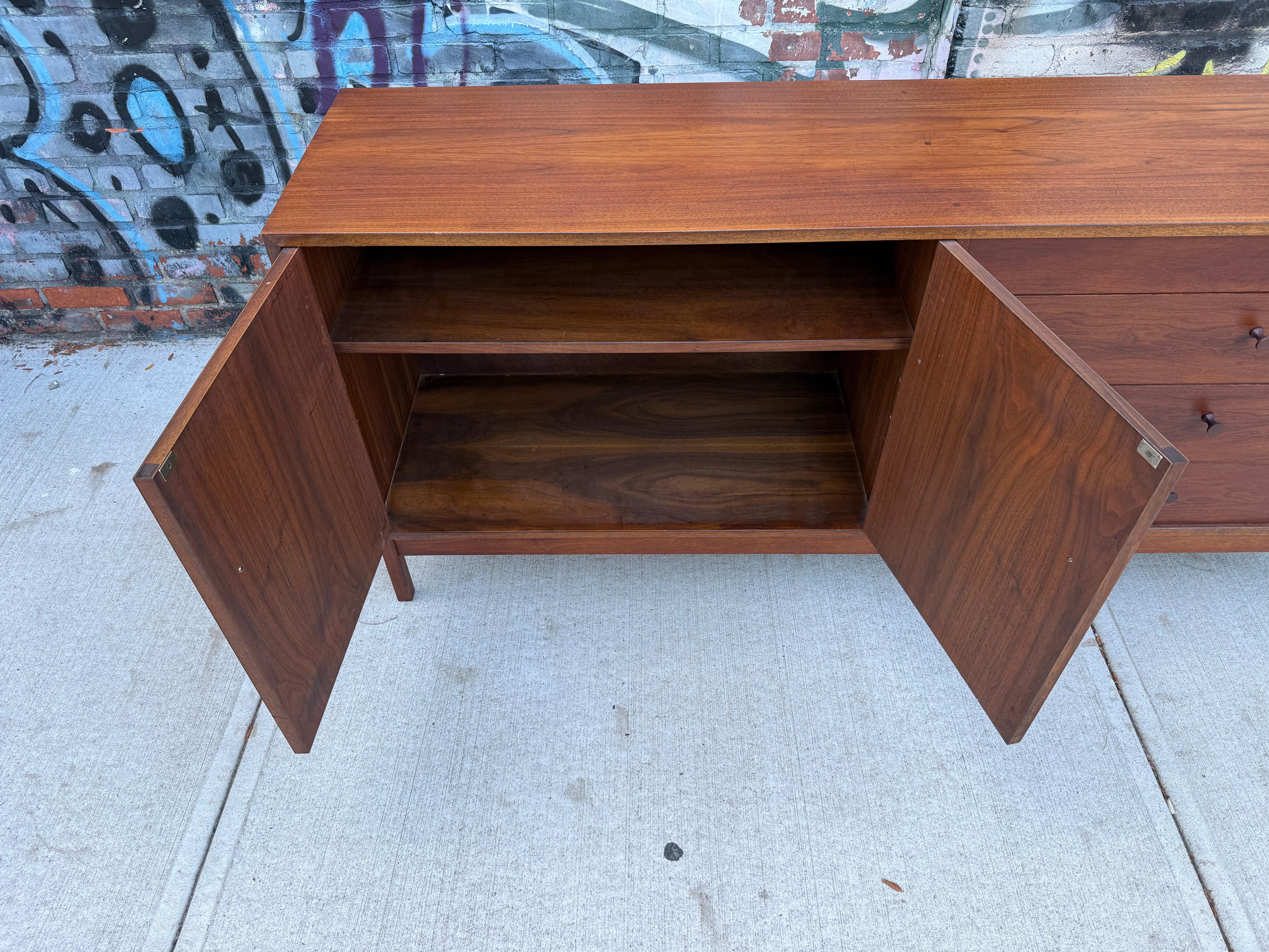 Mid century American Studio Craft Walnut credenza by Richard Artschwager In Good Condition For Sale In Brooklyn, NY