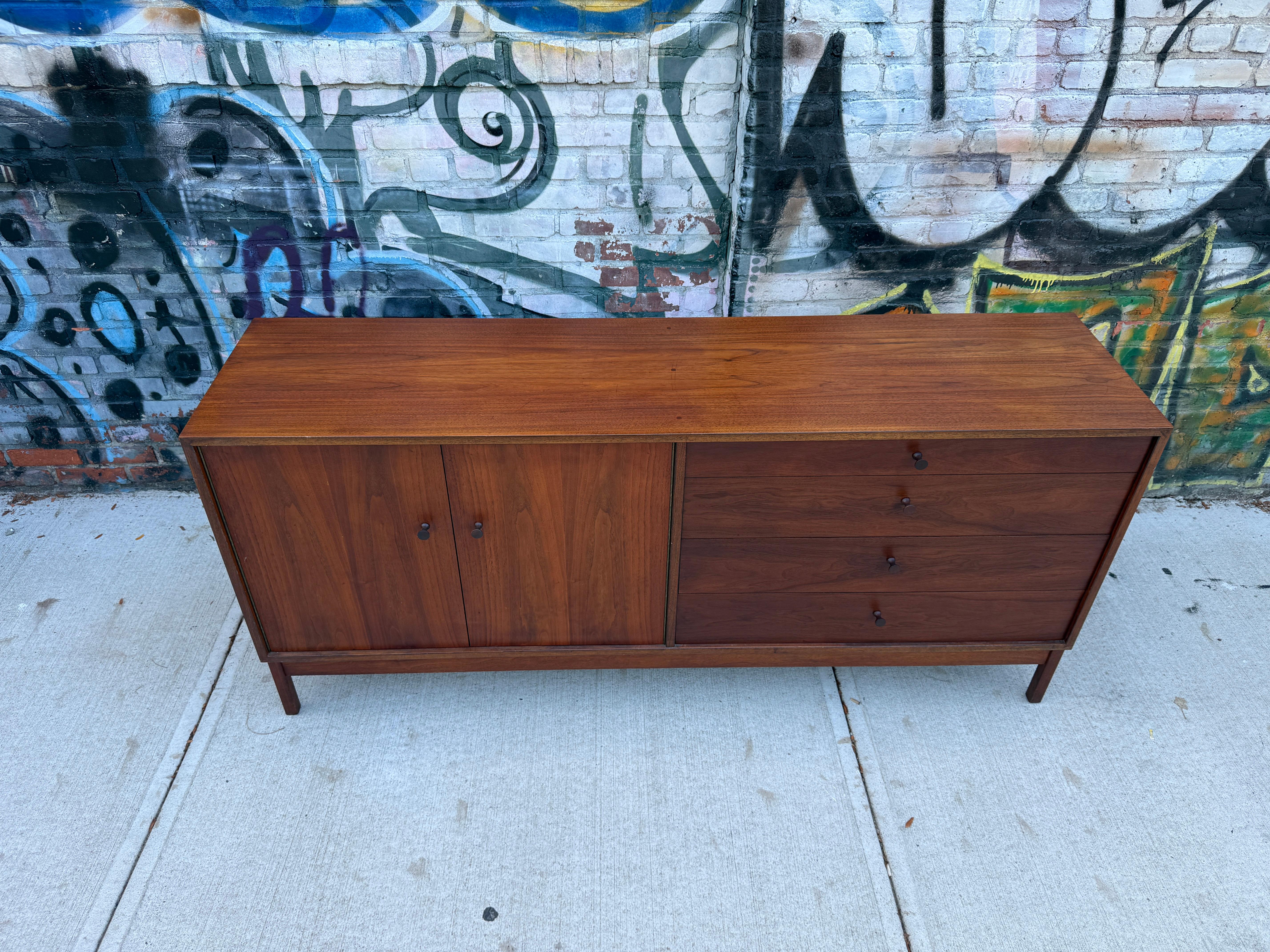 Mid century American Studio Craft Walnut credenza by Richard Artschwager For Sale 1