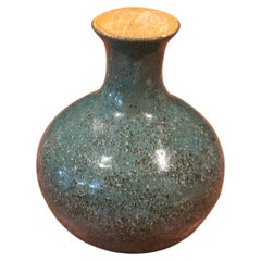 Vaso in ceramica da studio americana della metà del secolo, realizzato da Cherie Tekko, Oregon, intorno agli anni '60