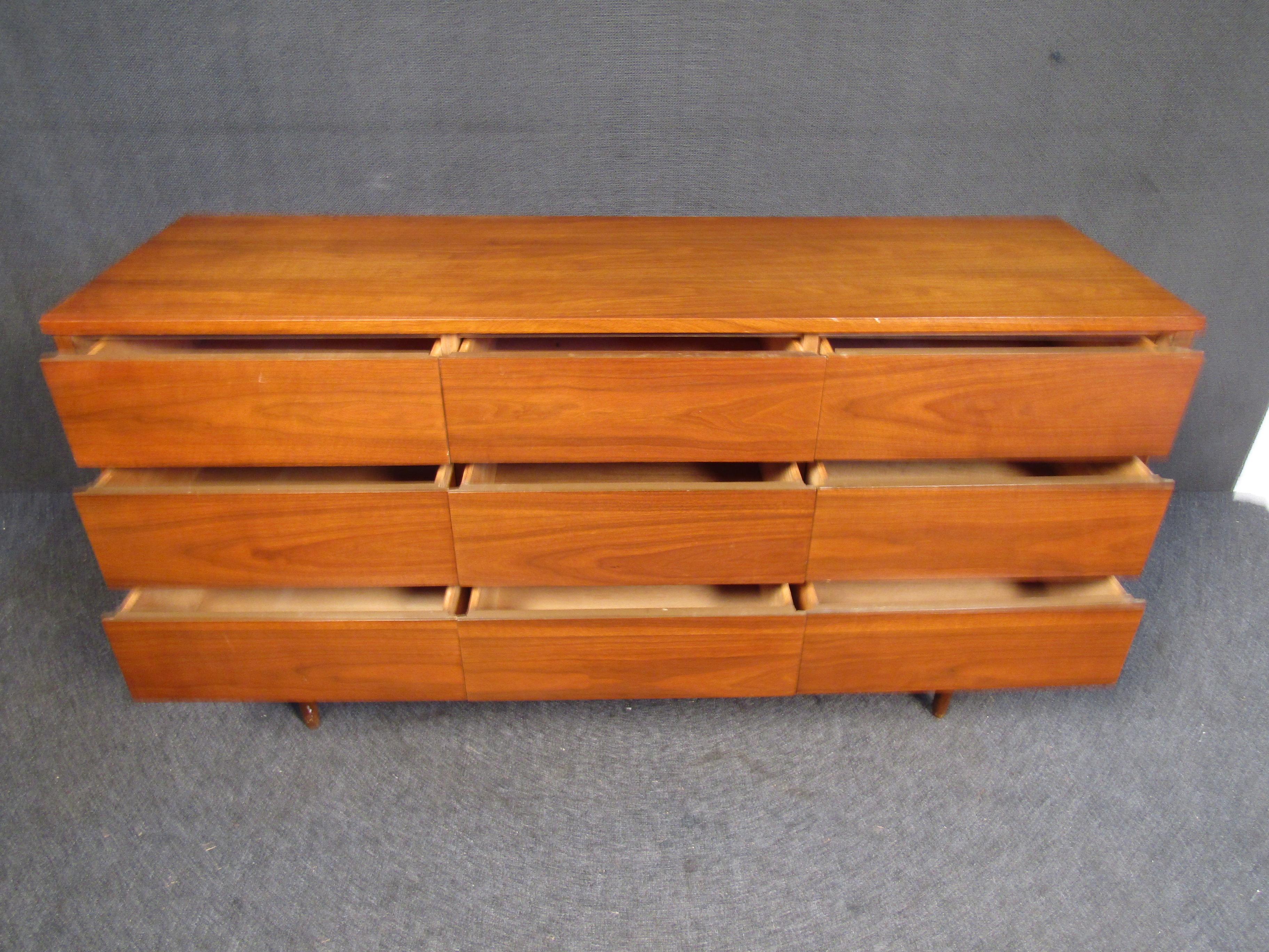 Mid-20th Century Mid-Century American Walnut Dresser