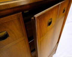 Mid Century American Walnut Gentleman's Chest Dresser w/ Two Doors Compartment