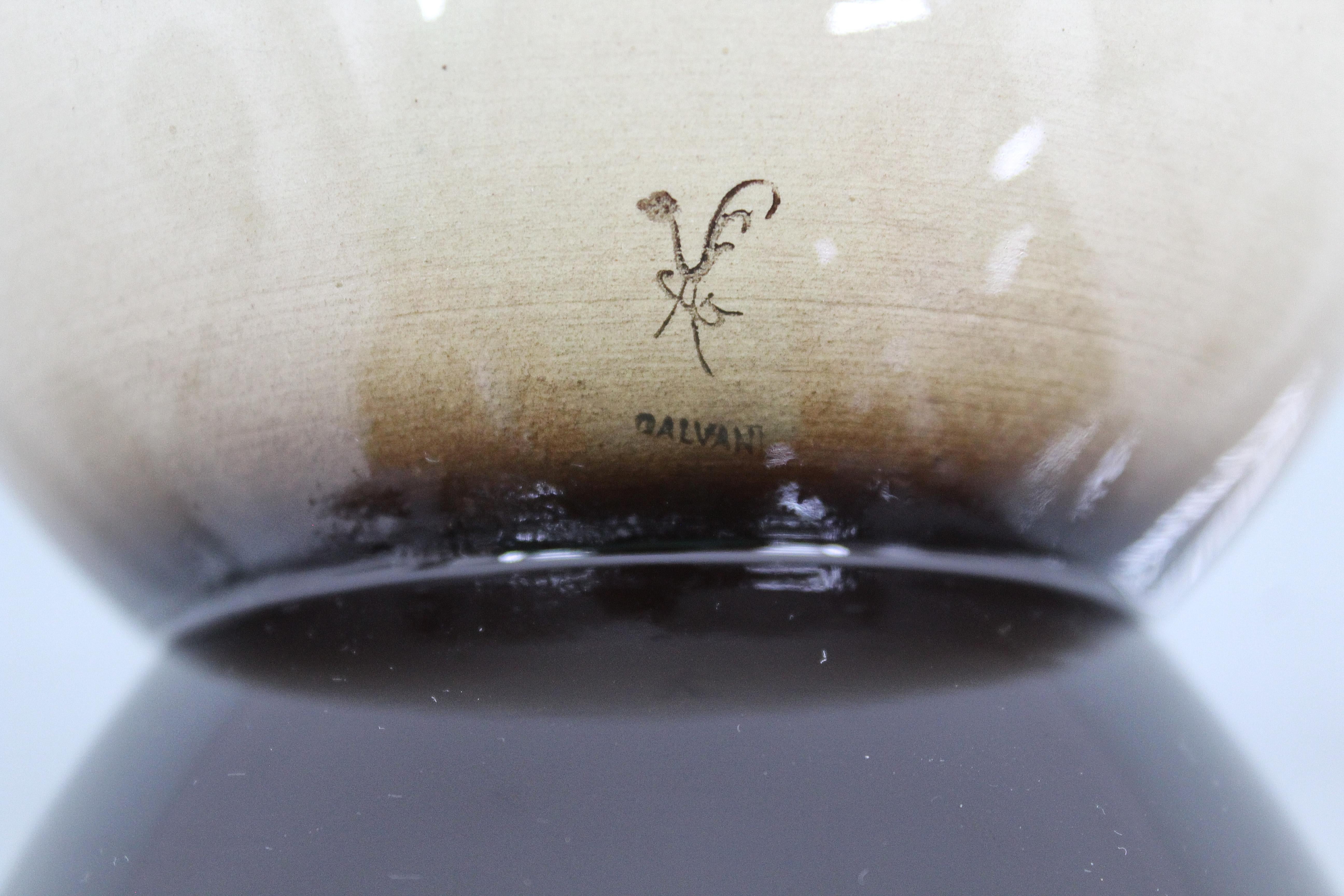 Vase en céramique aérographe Andrea Galvani Pordenone du milieu du siècle, Italie des années 1930 Bon état - En vente à Palermo, IT