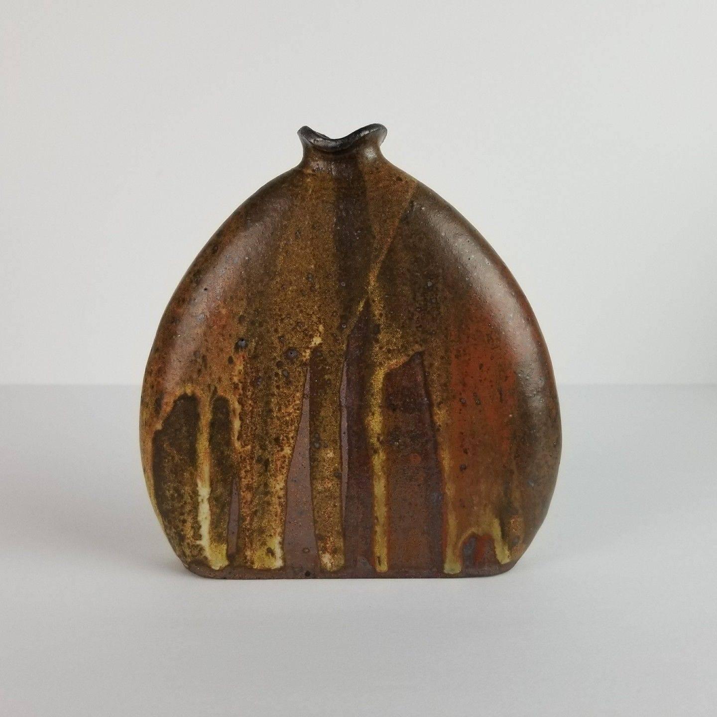 Midcentury Andrew Bergloff Stoneware Vase For Sale 5