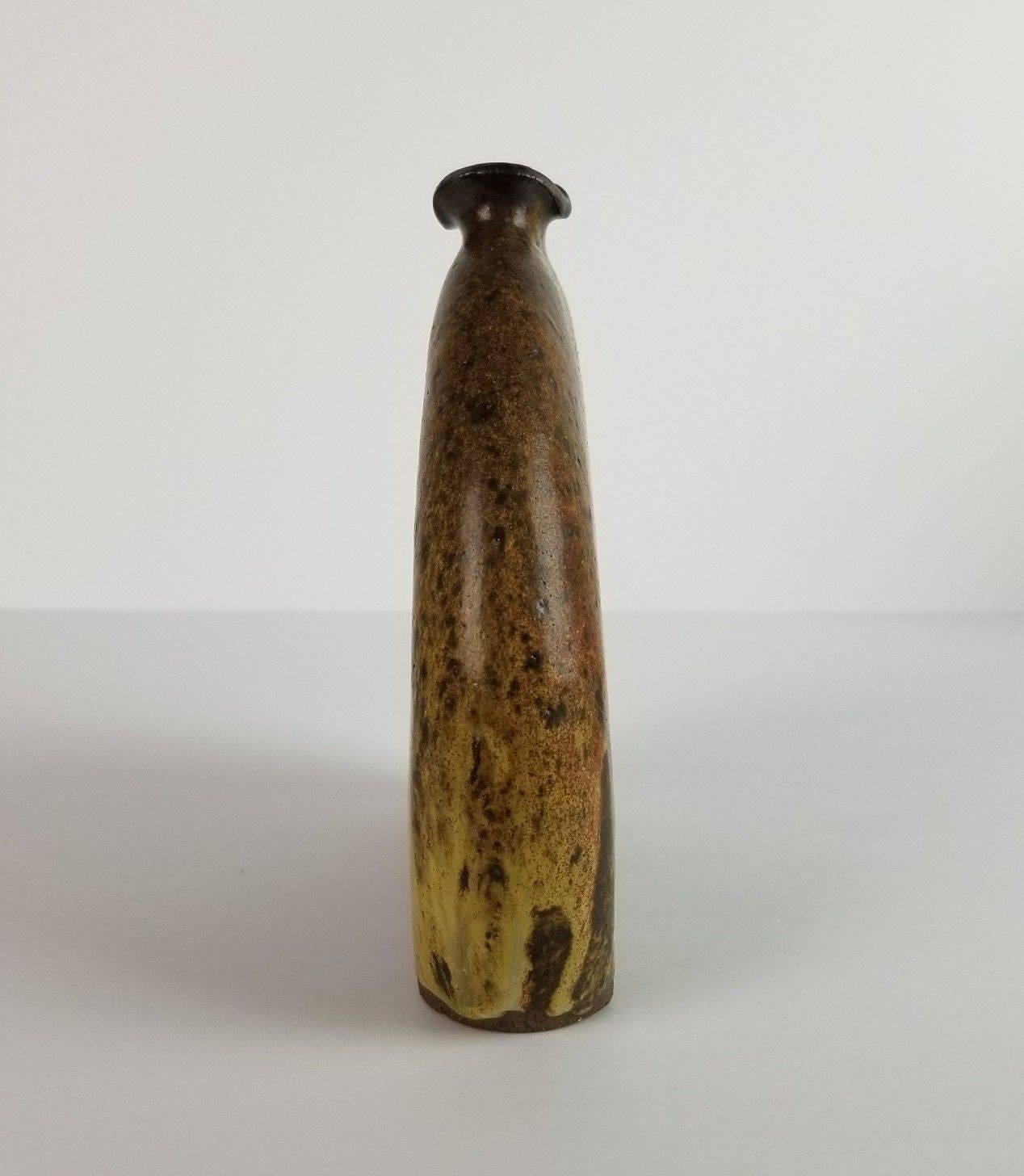 20th Century Midcentury Andrew Bergloff Stoneware Vase For Sale