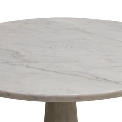 Midcentury Angelo Mangiarotti Round Marble Dining Table, Italy, 1969s