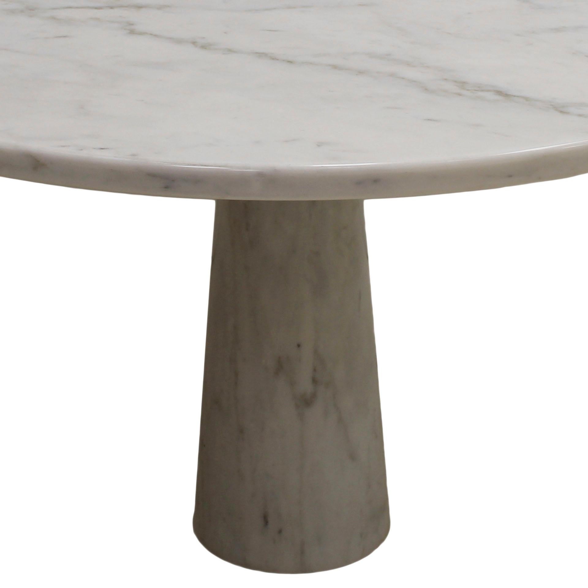 Mid-Century Modern Midcentury Angelo Mangiarotti Round Marble Dining Table, Italy, 1969s For Sale