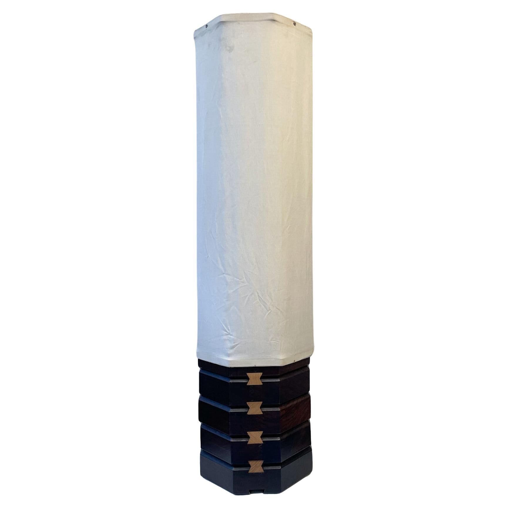 Lampe de table " Antares " par Ico Parisi, bois et tissu, années 1950 en vente