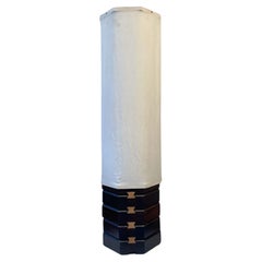 Mid-Century " Antares" Table Lamp by Ico Parisi, Wood and Fabric, 1950s