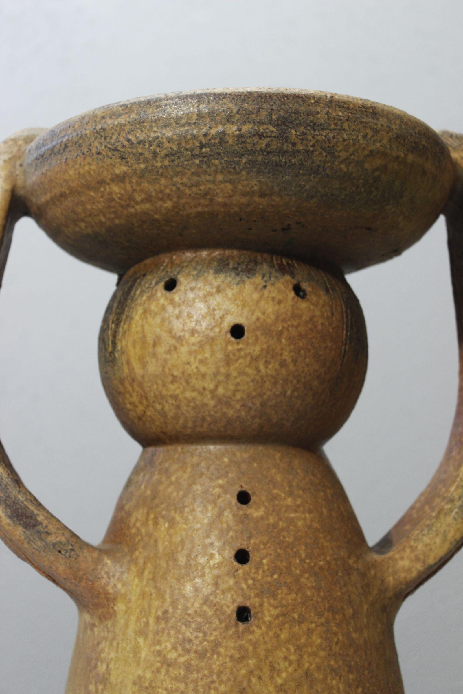 Porte-plante anthropomorphe en céramique du milieu du siècle en vente 2