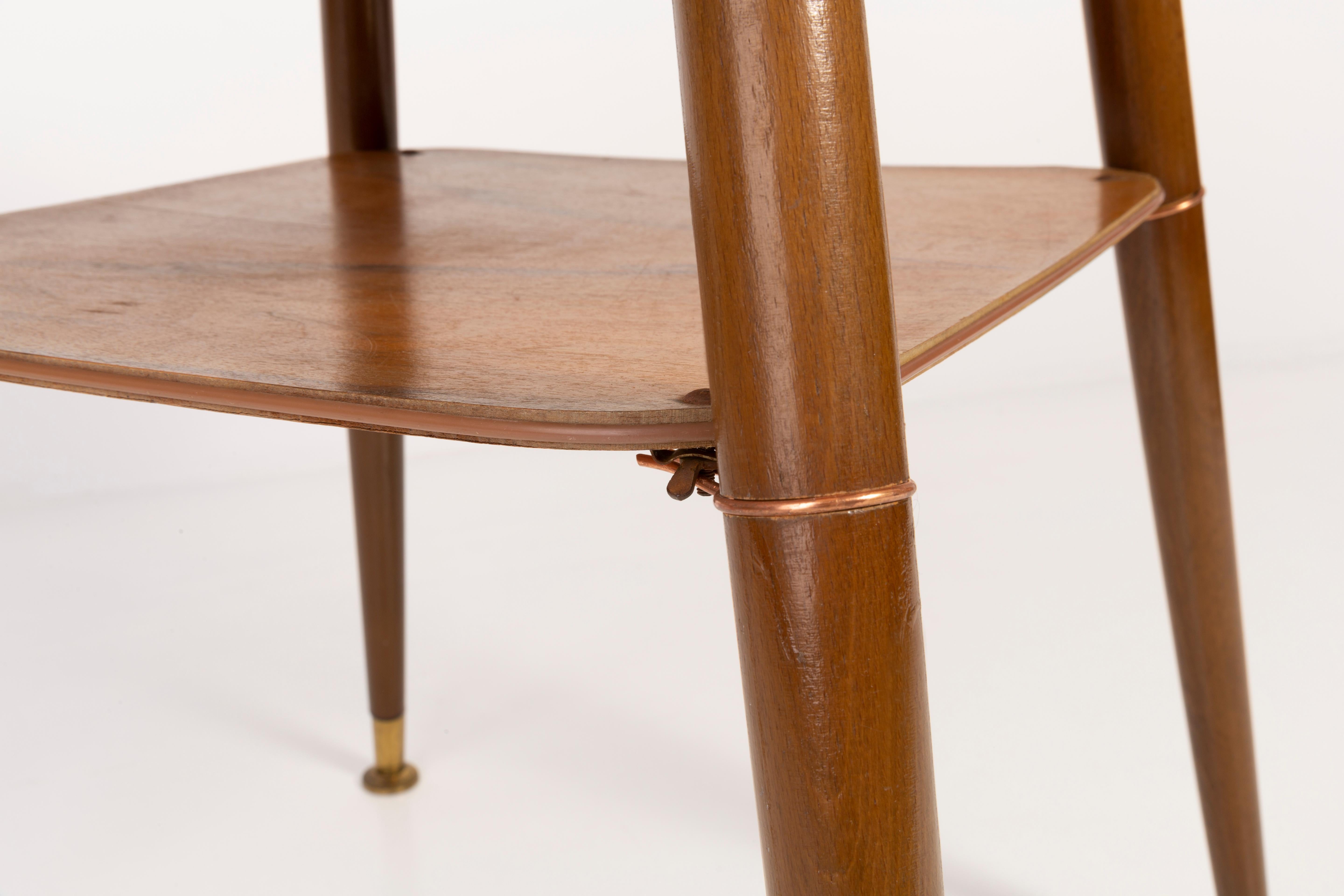 20th Century Mid-Century Antique Chess Game Table, Vintage, Beechwood, Europe, 1960s