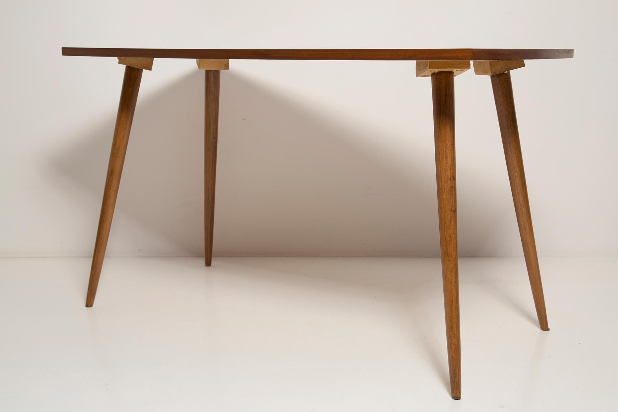 Table basse ancienne du milieu du siècle, vintage, bois de hêtre, Allemagne, années 1960 en vente 1