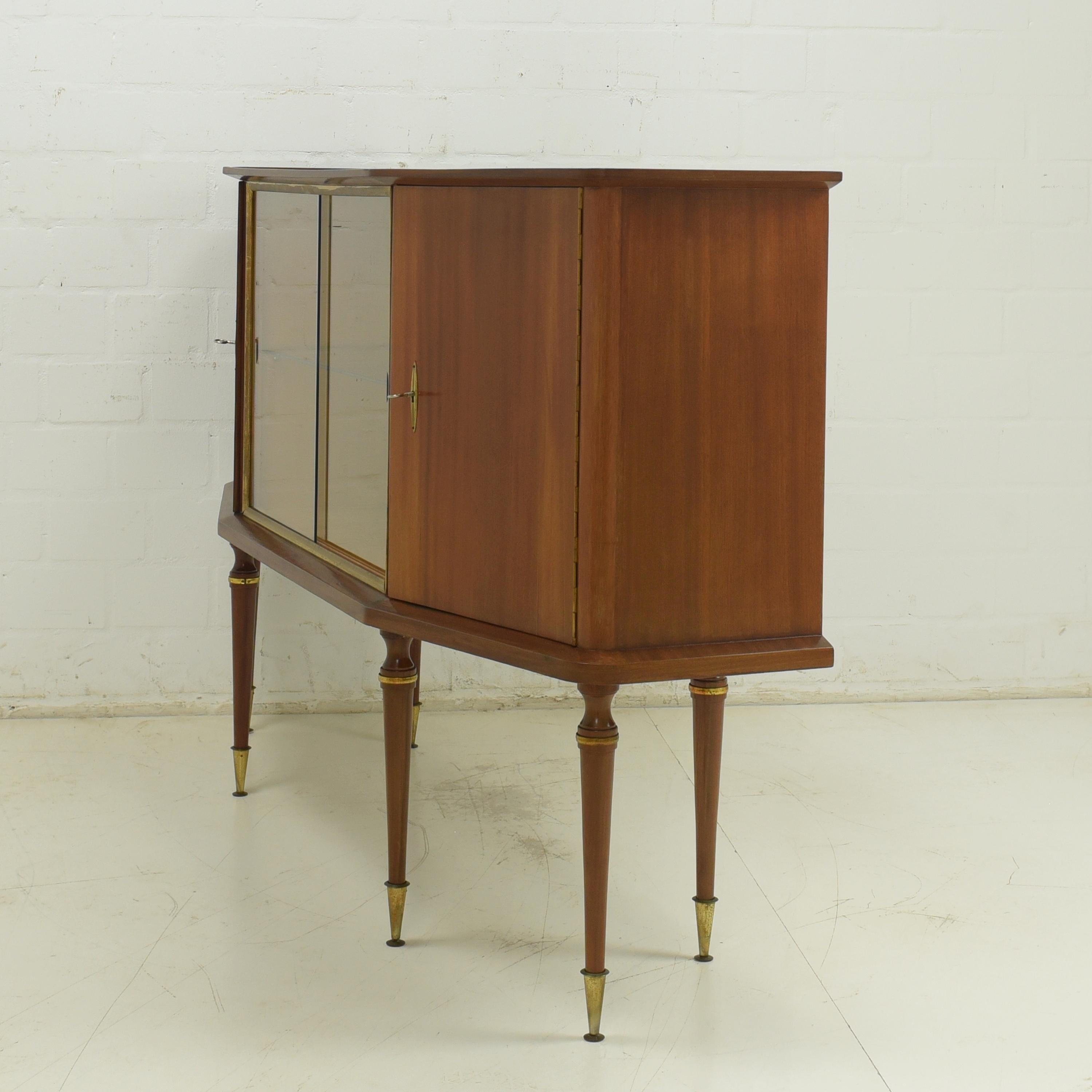 Midcentury Antique Retro Art Deco Display Cabinet Sideboard, circa 1960 For Sale 6