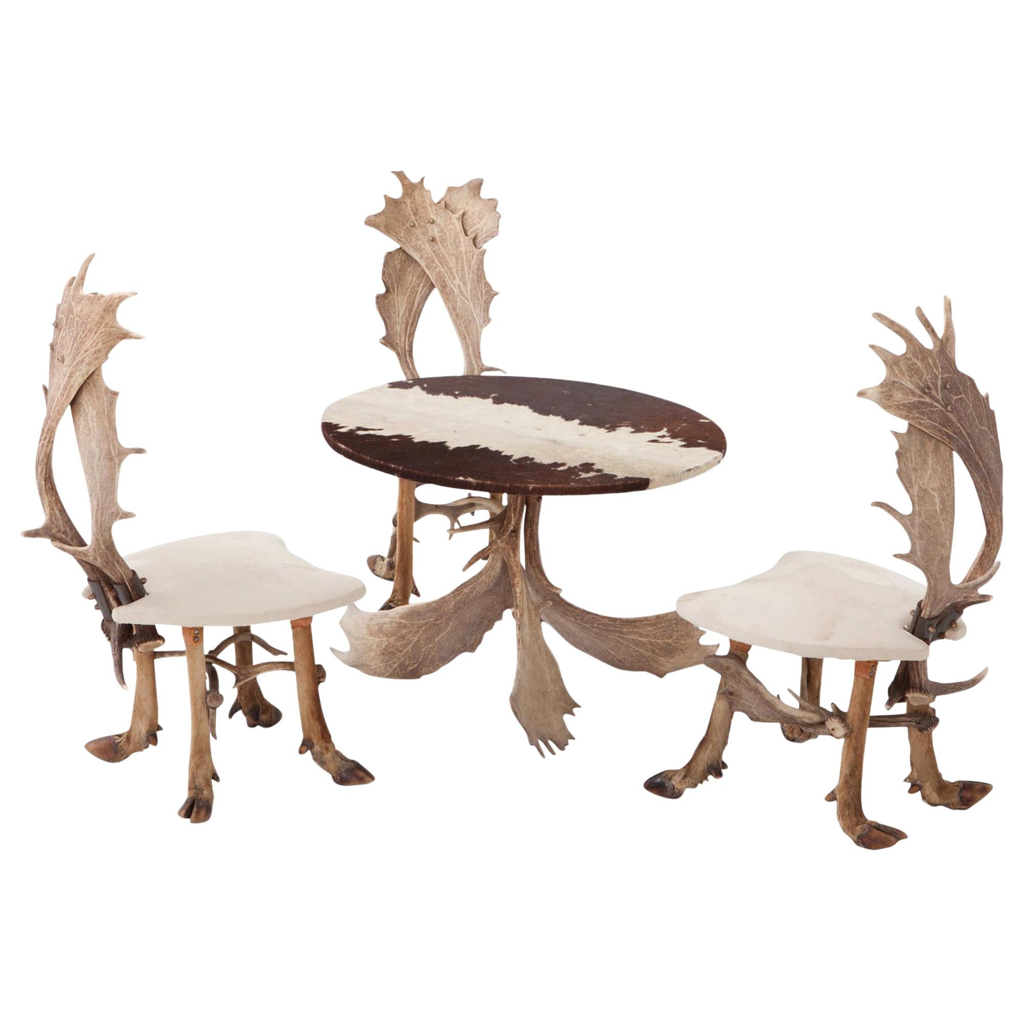 Midcentury Antler 'Chalet' Table and Chairs
