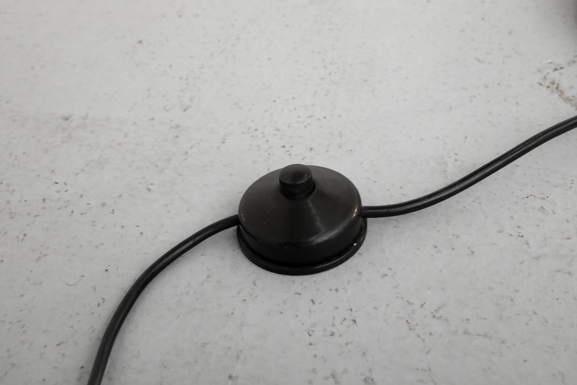 Mid-Century Anvia Dark Brown Enameled Metal Adjustable Triple Spot Floor Lamp For Sale 14