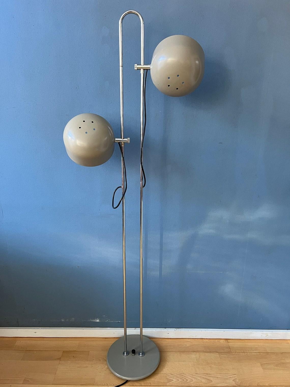 Mid Century Anvia Flexible Taupe Floor Lamp, 1970s For Sale 1