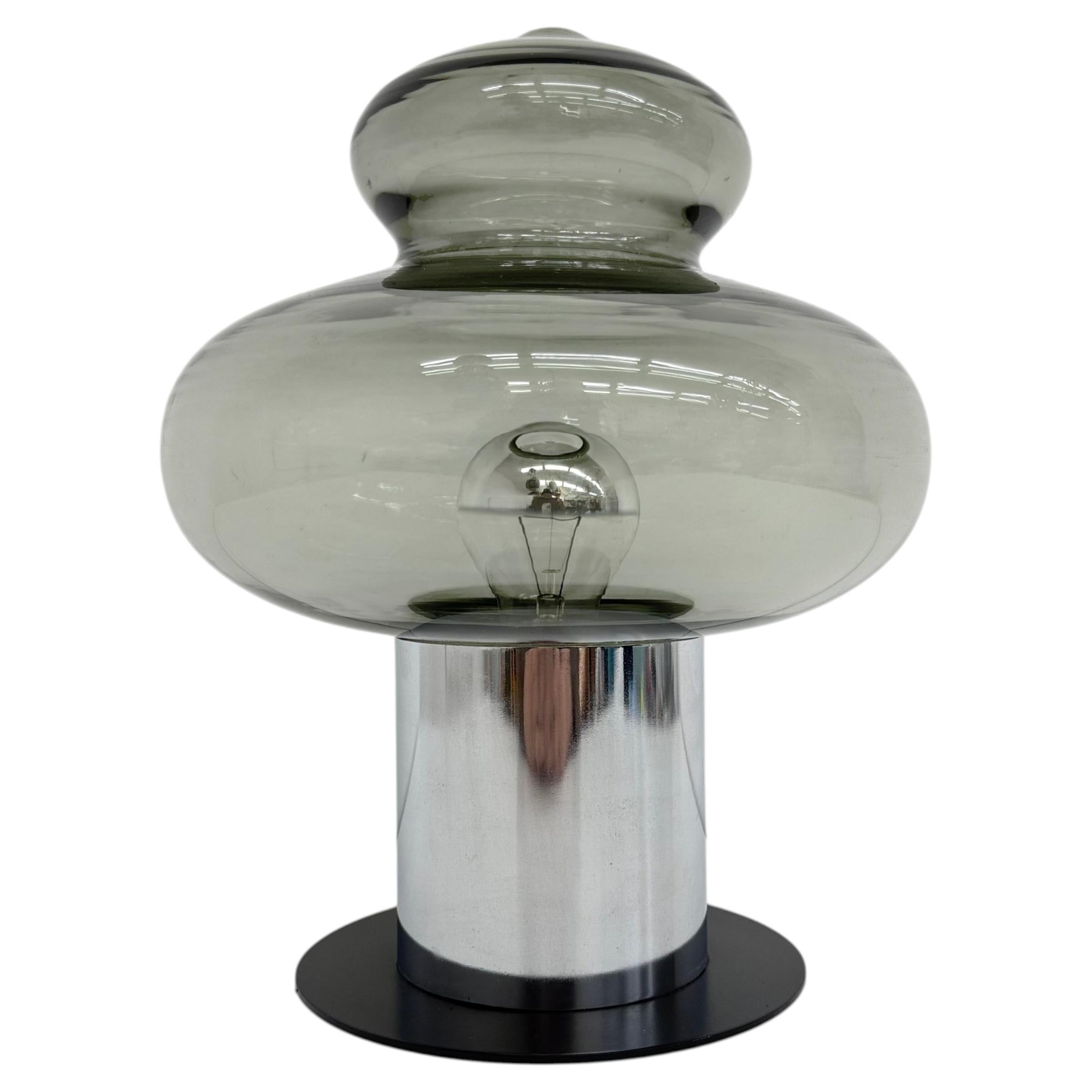 Mid century Anvia Holland glass table lamp , 1970’s For Sale