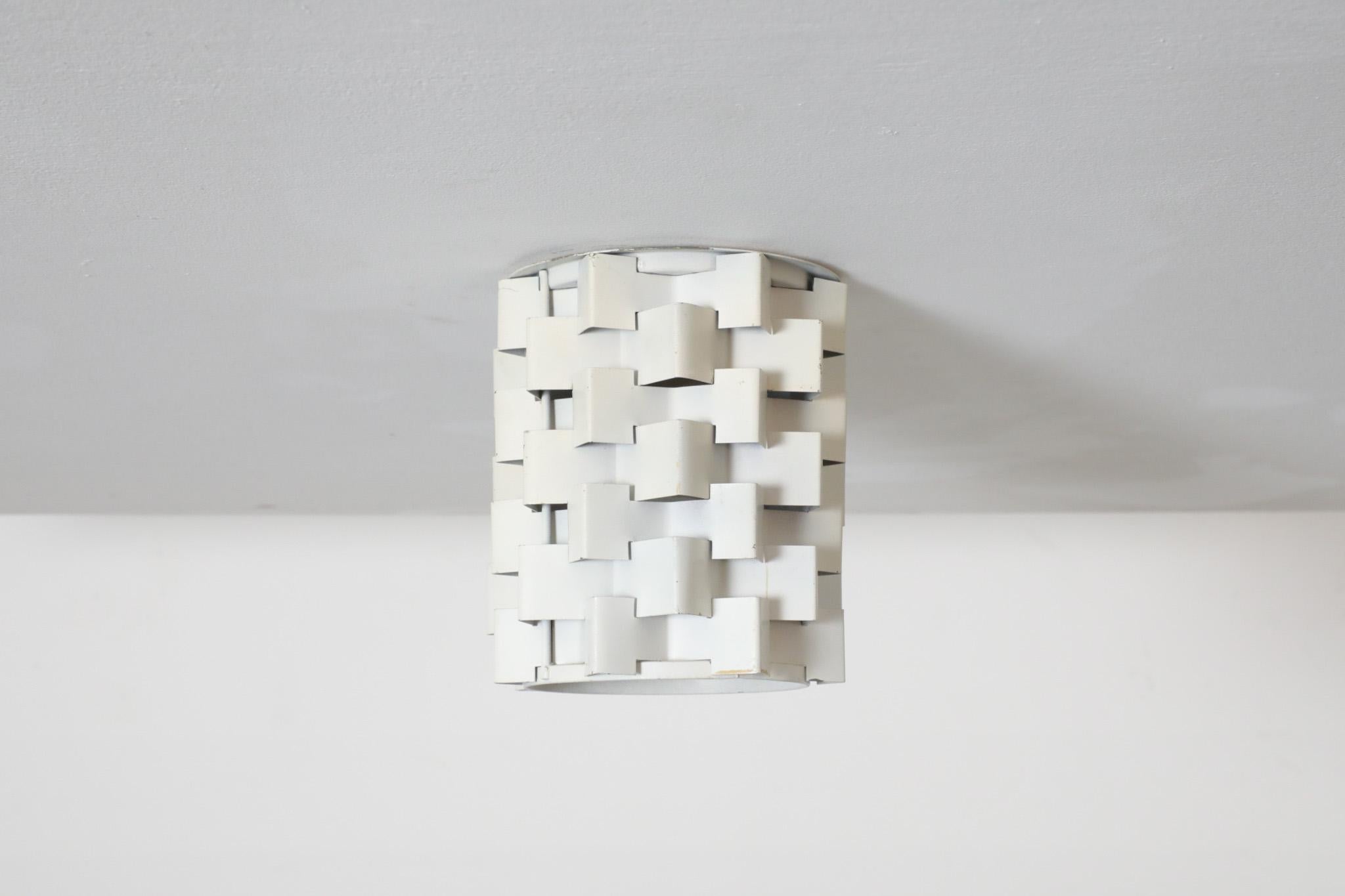 Mid-Century Anvia Style Architectural Flush Mount Ceiling Light 2