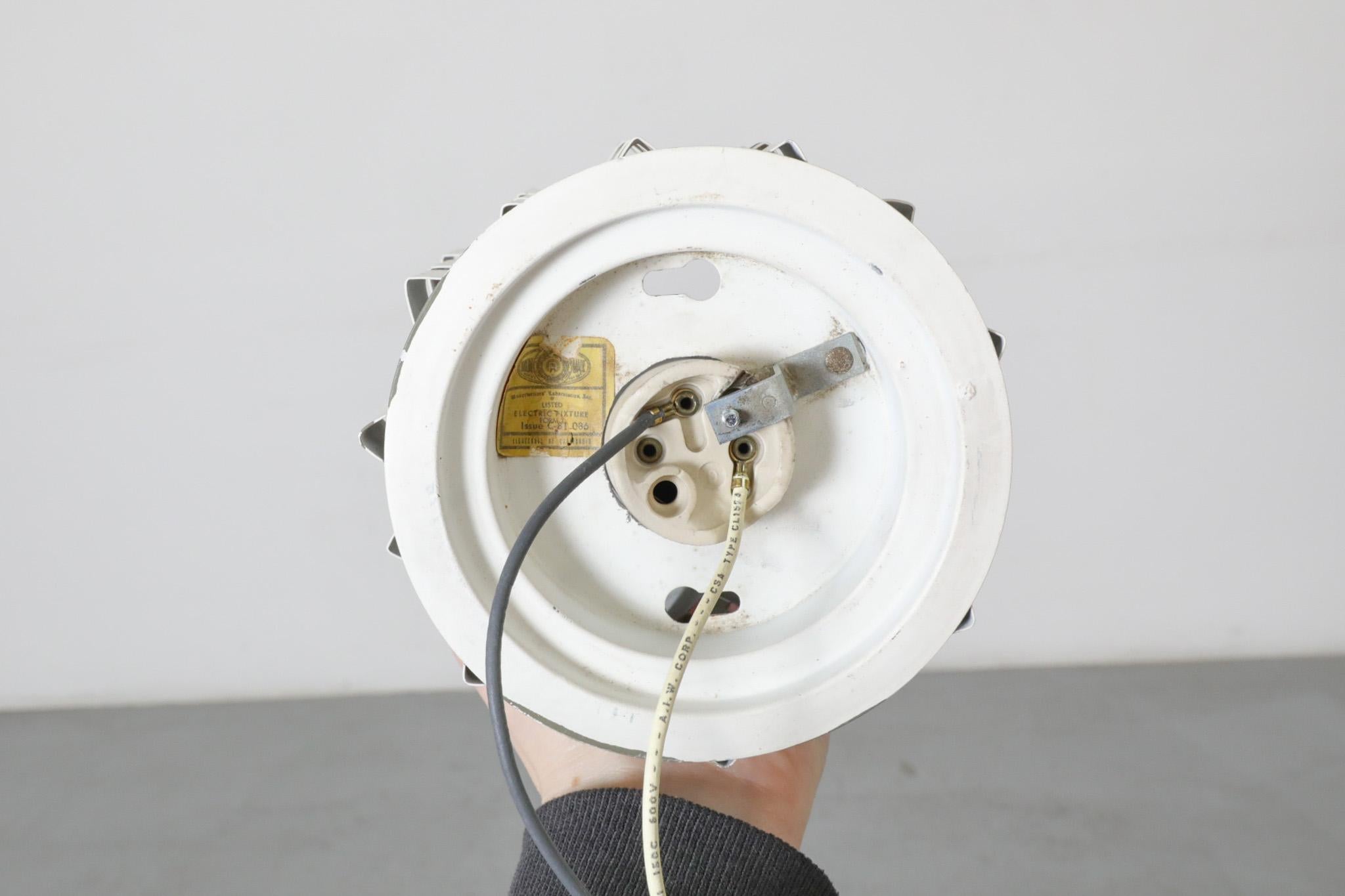 Mid-Century Anvia Style Architectural Flush Mount Ceiling Light 5