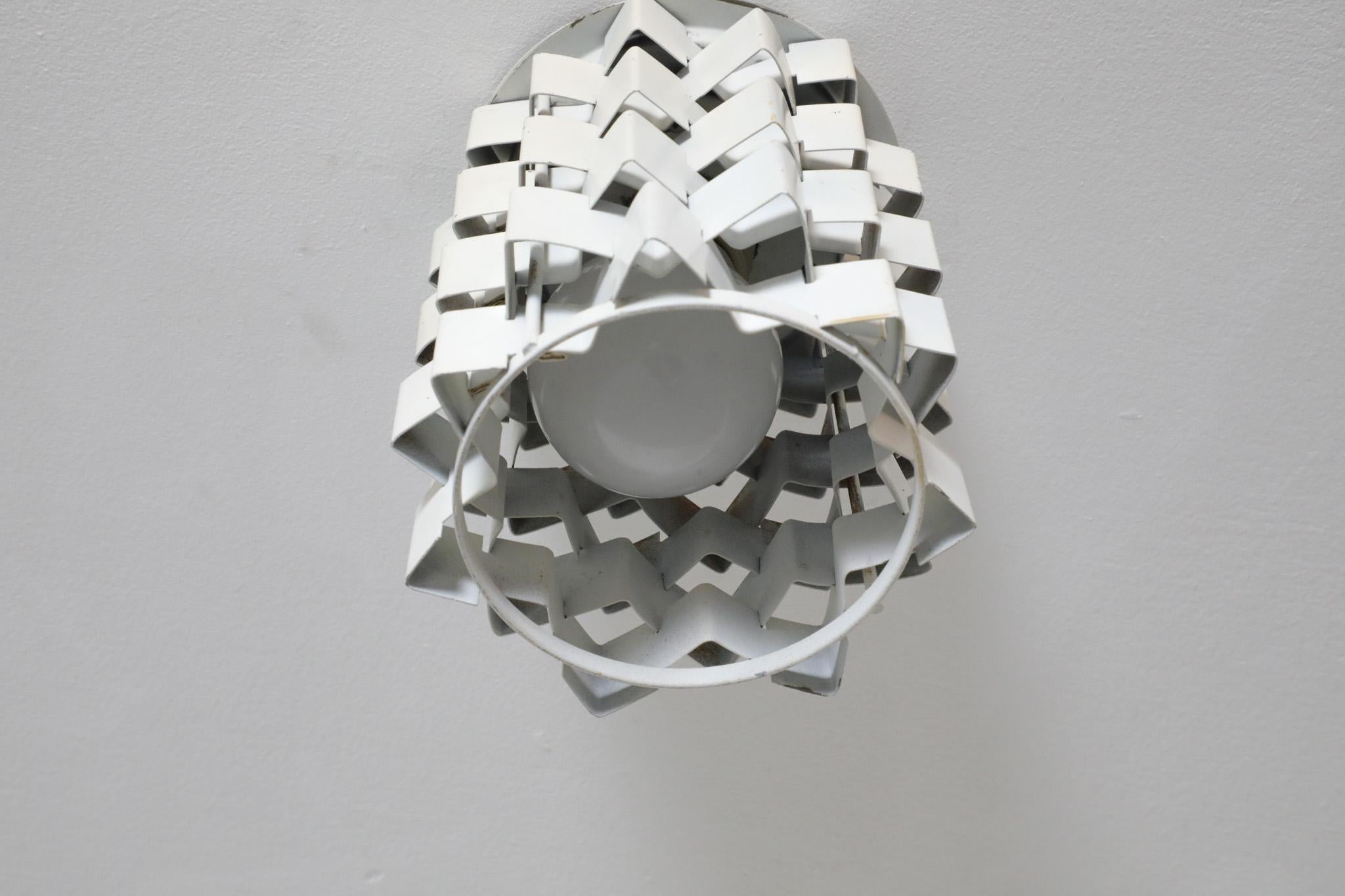 Mid-Century Anvia Style Architectural Flush Mount Ceiling Light In Good Condition In Los Angeles, CA