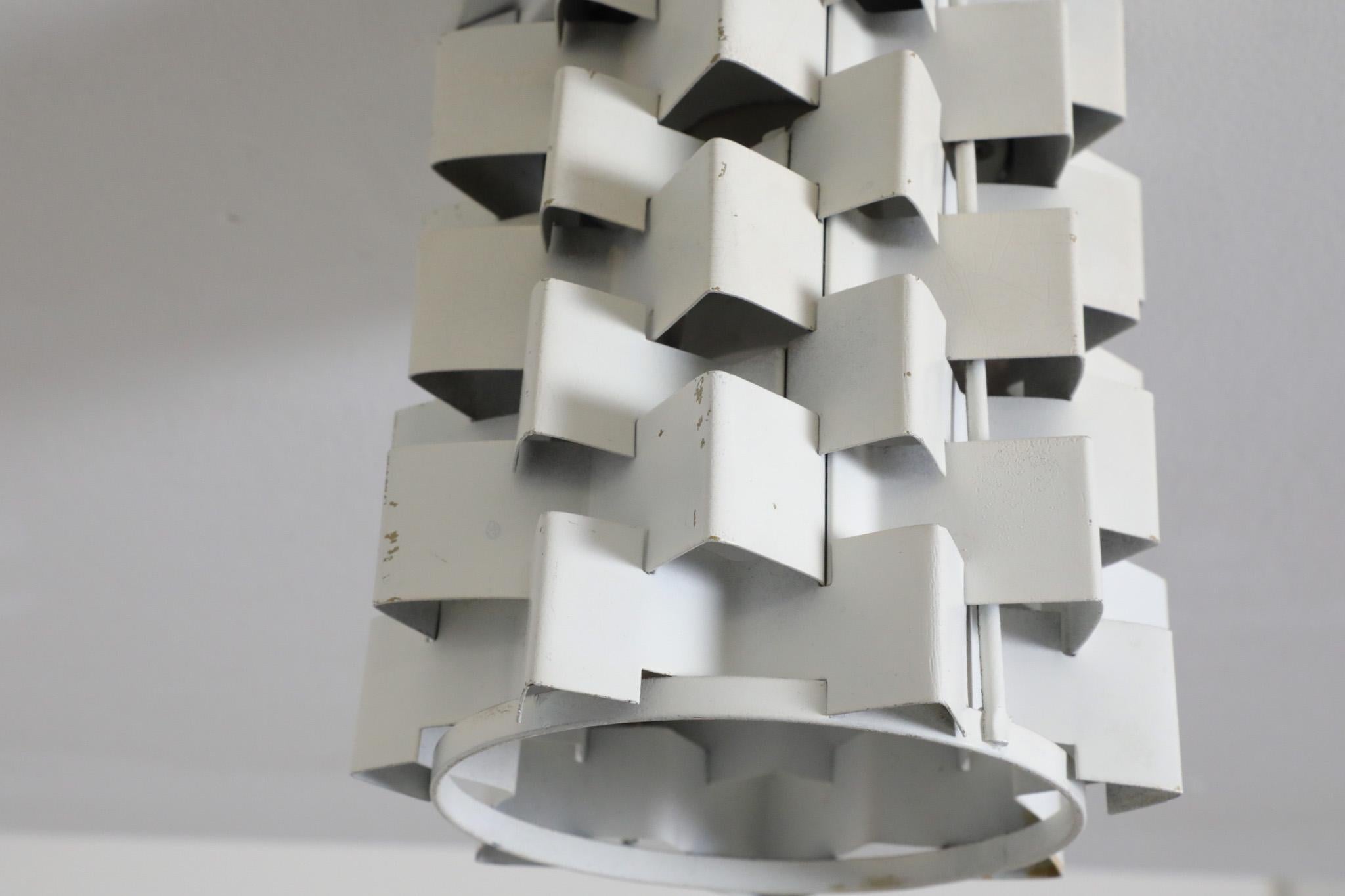 Metal Mid-Century Anvia Style Architectural Flush Mount Ceiling Light