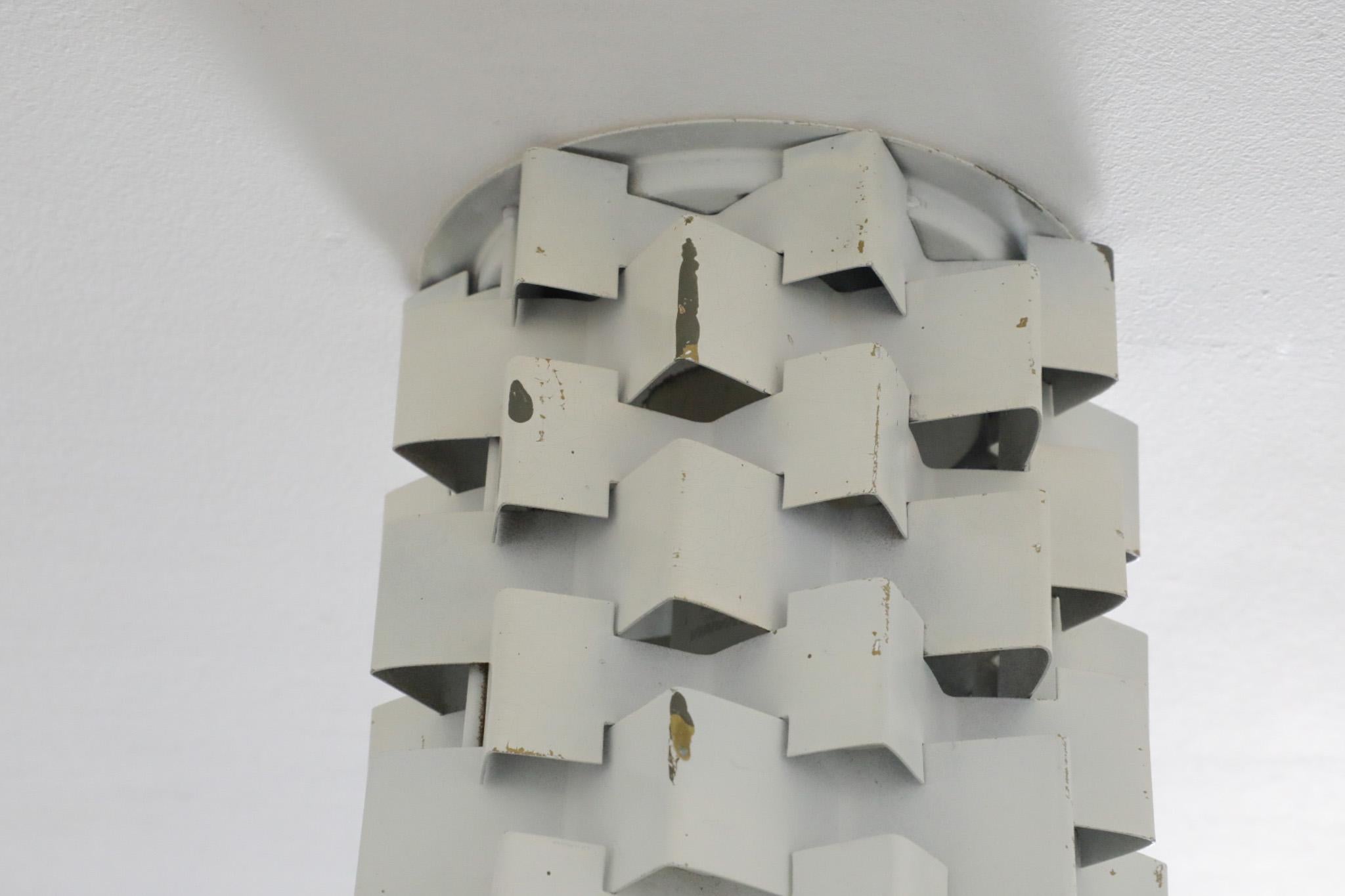 Mid-Century Anvia Style Architectural Flush Mount Ceiling Light 1