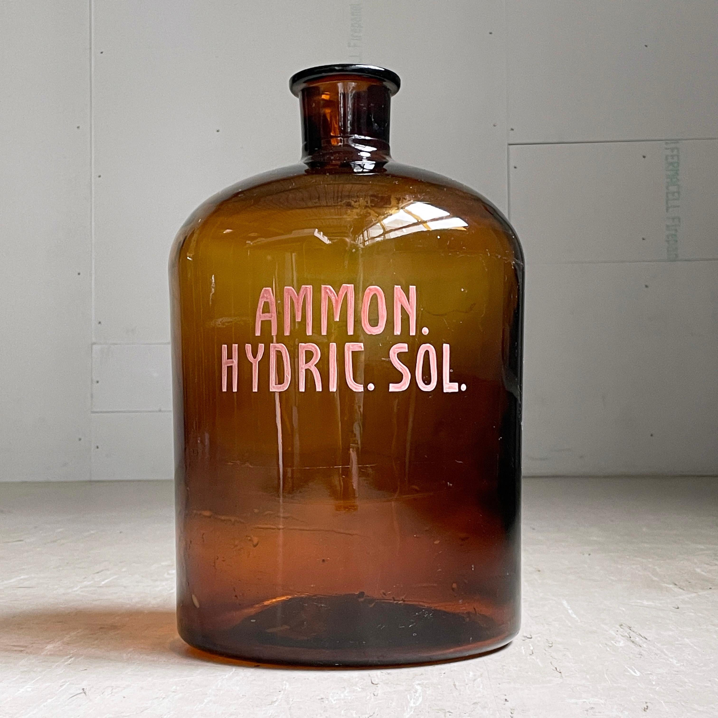 Apothekerflasche aus der Mitte des Jahrhunderts – AMMON. HYDRIC. SOL im Angebot 5