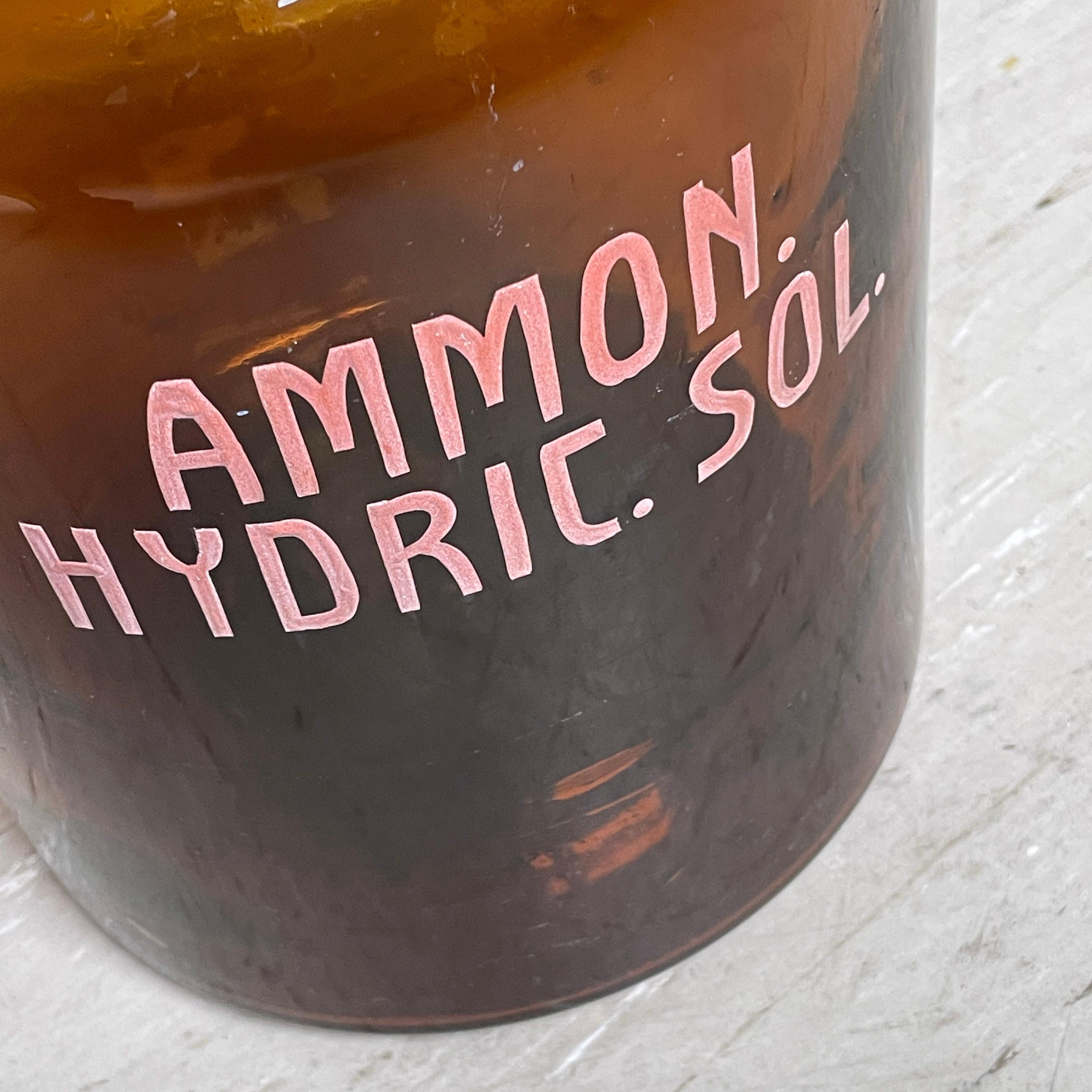 Apothekerflasche aus der Mitte des Jahrhunderts – AMMON. HYDRIC. SOL im Angebot 7