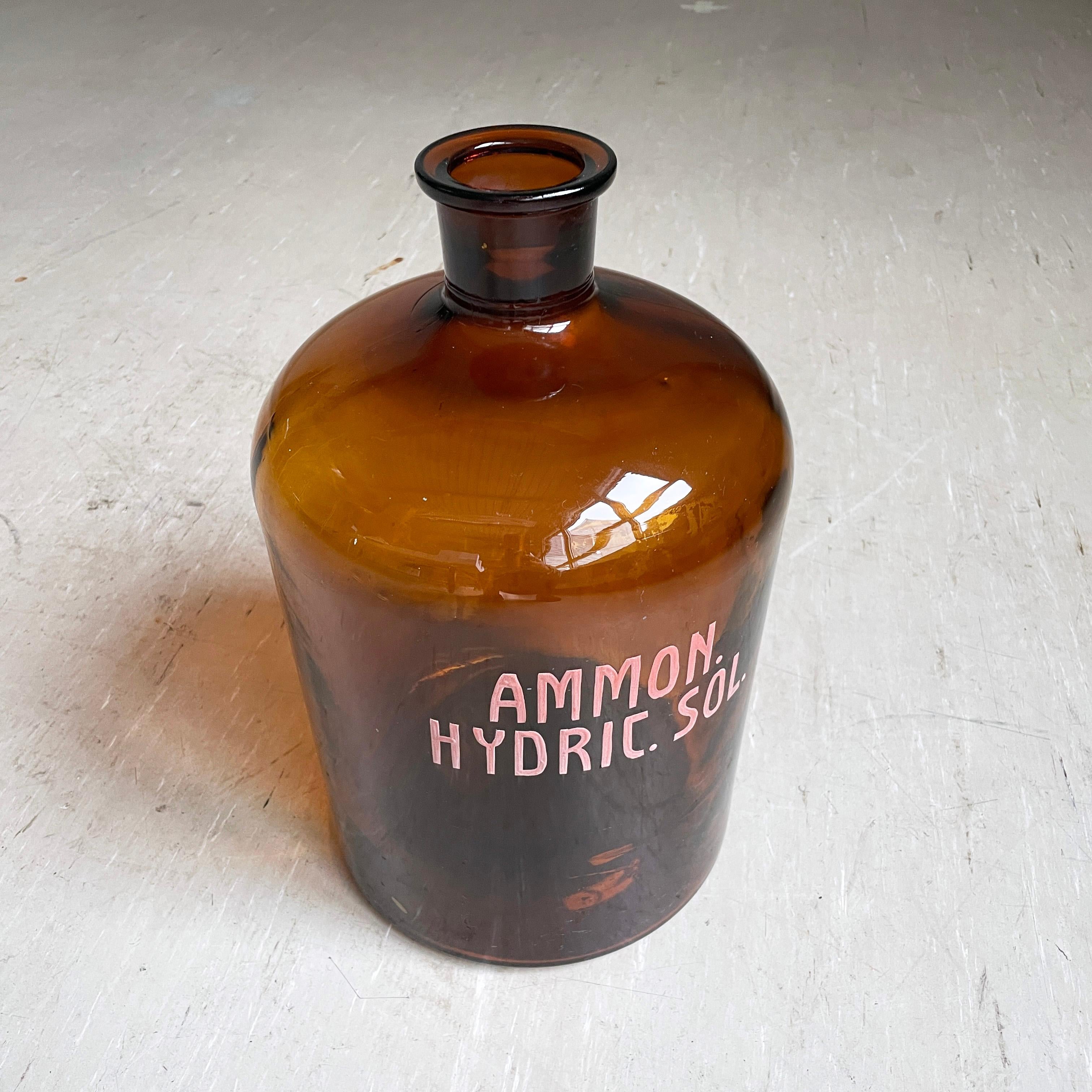 Apothekerflasche aus der Mitte des Jahrhunderts – AMMON. HYDRIC. SOL im Angebot 8