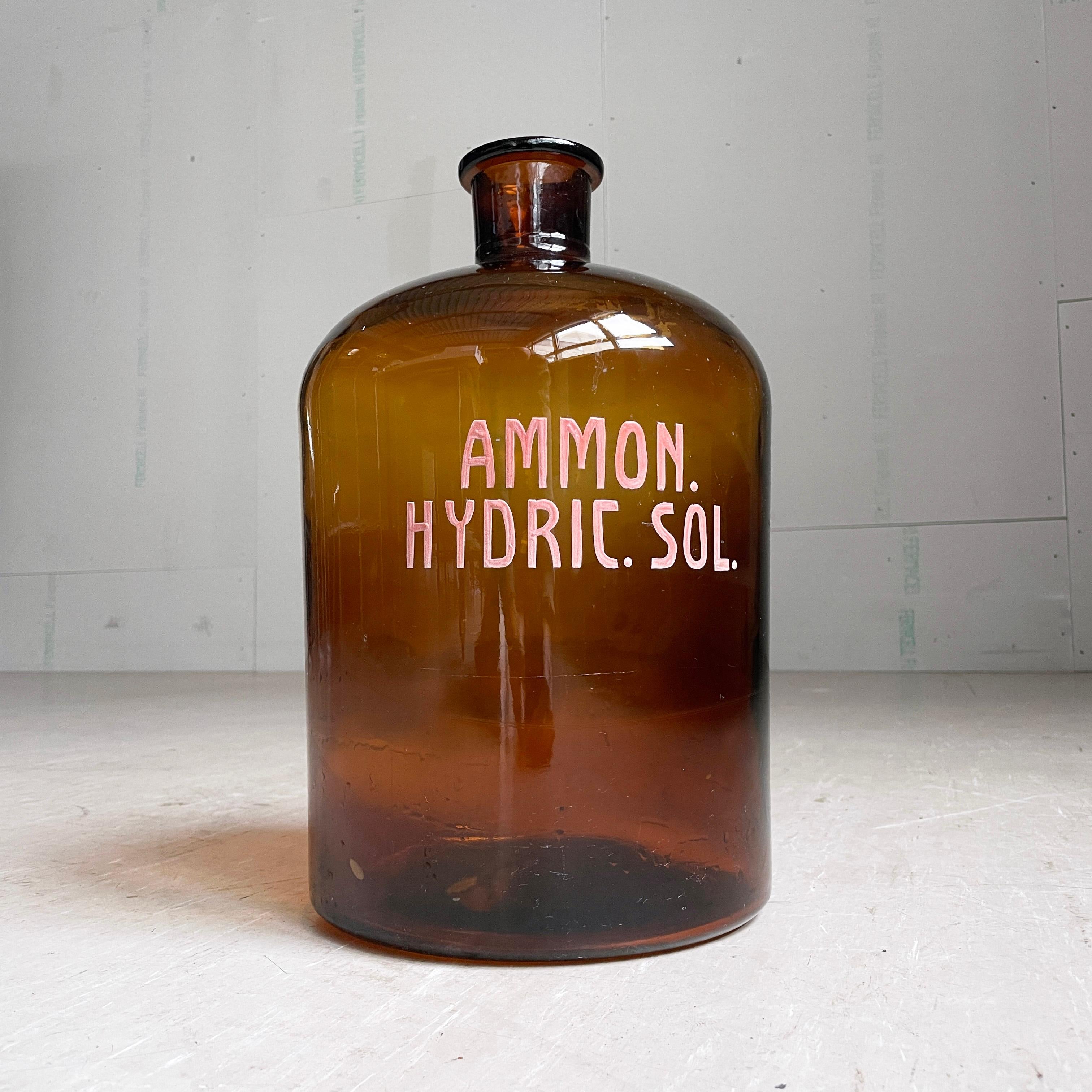 Apothekerflasche aus der Mitte des Jahrhunderts – AMMON. HYDRIC. SOL im Angebot 9
