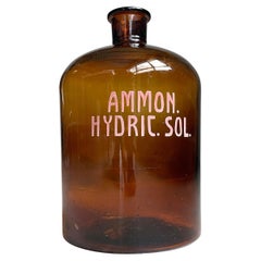 Mid Century Apothecary Bottle - AMMON. HYDRIC. SOL