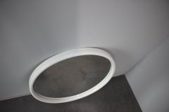Mid-Century APPL Spiegel Round White Mirror, Germany, 1960s